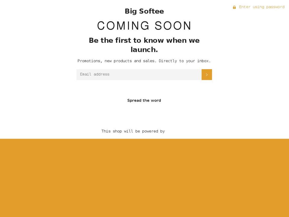 bigsoftee.com shopify website screenshot