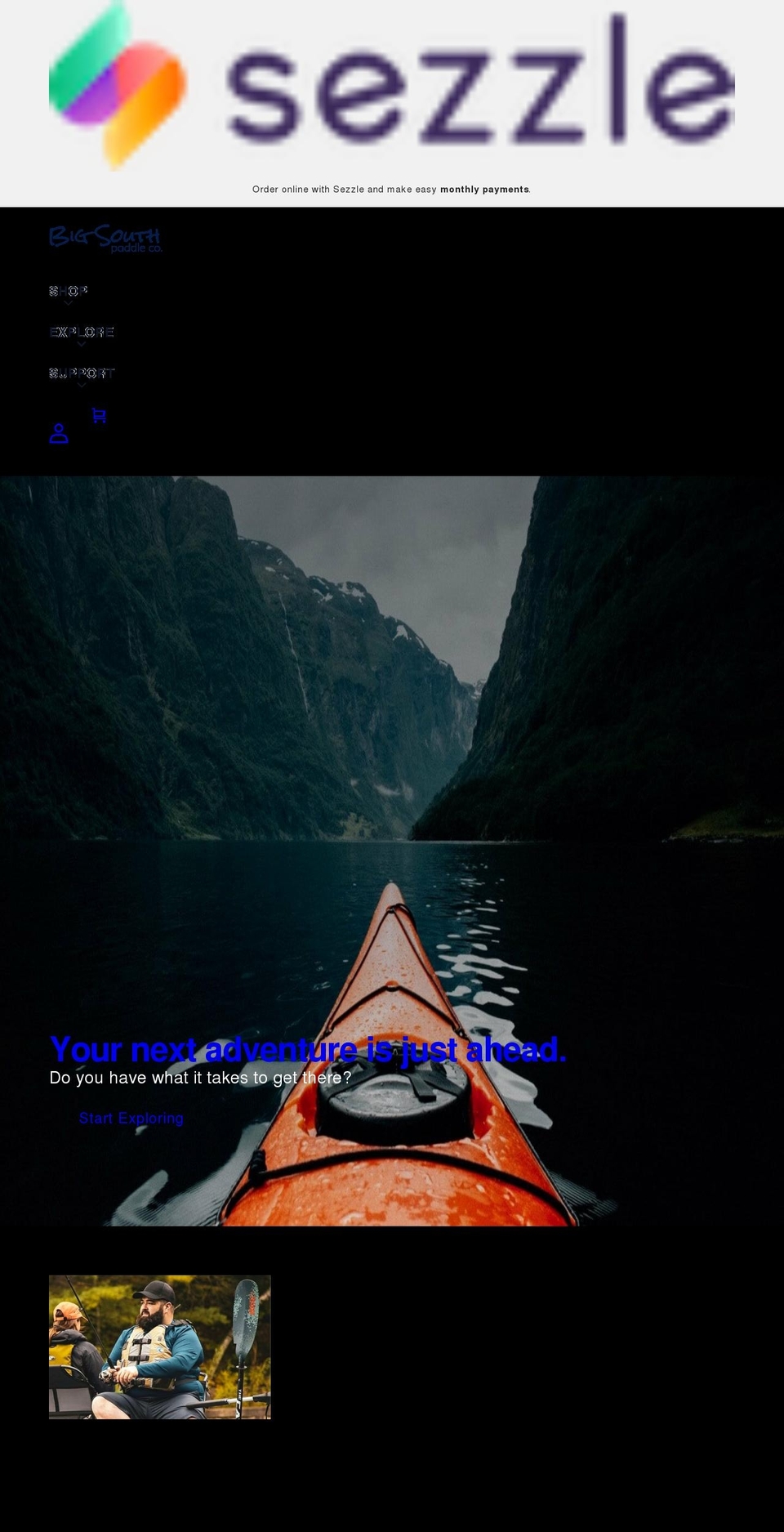 bigsouthpaddle.com shopify website screenshot