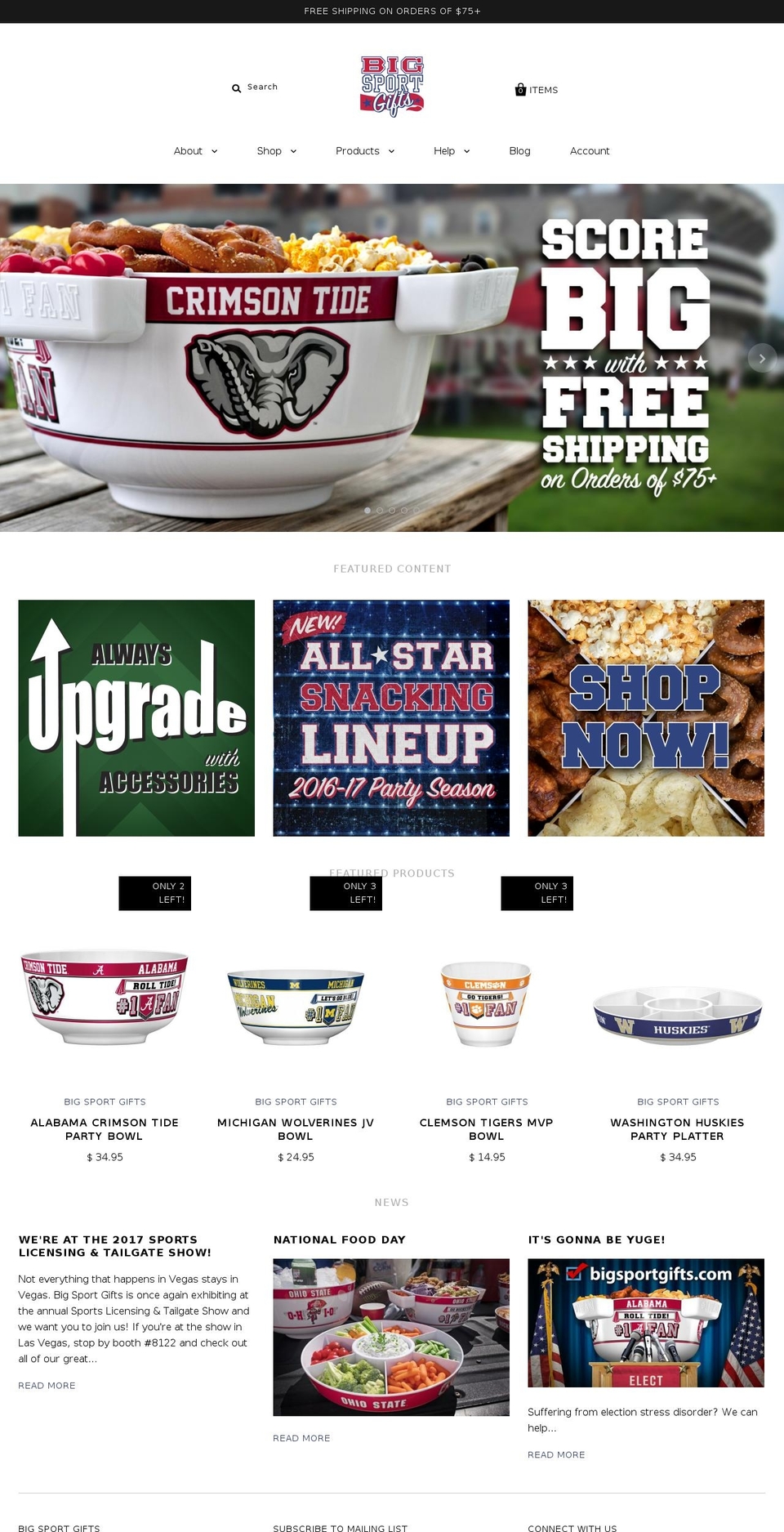 bigsportgifts.com shopify website screenshot