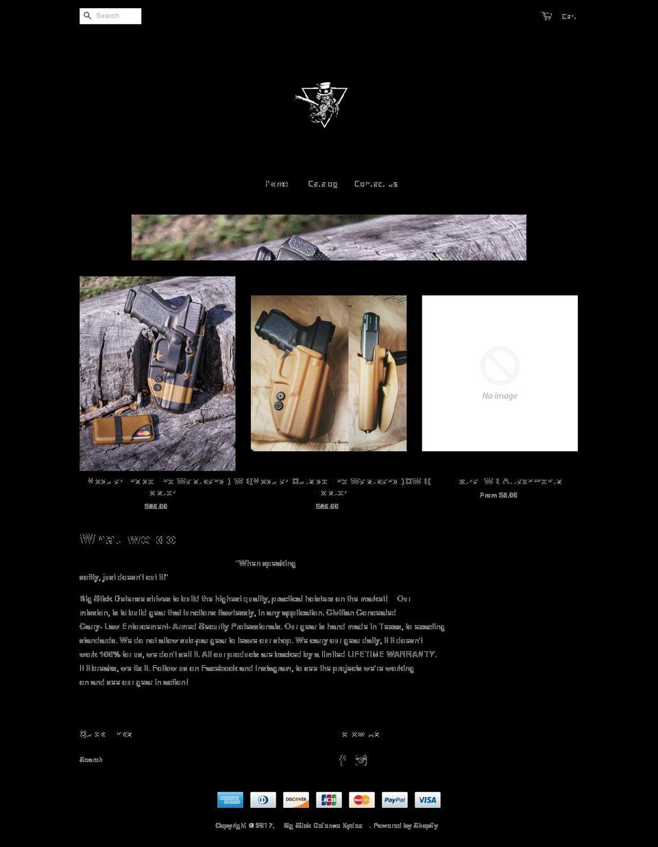 bigstickholsters.com shopify website screenshot
