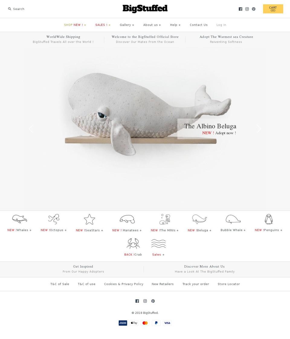 bigstuffed.com shopify website screenshot