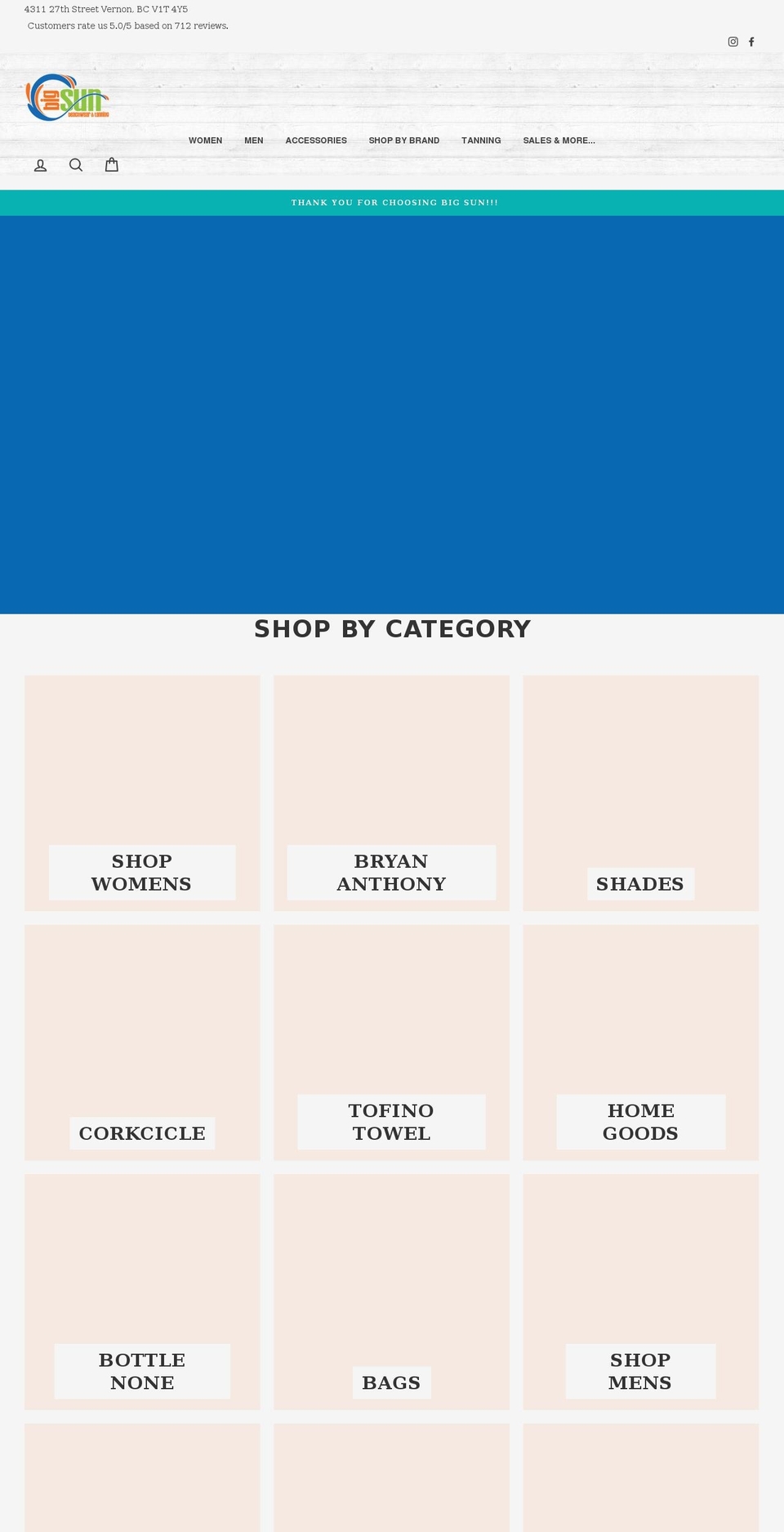 bigsun.ca shopify website screenshot