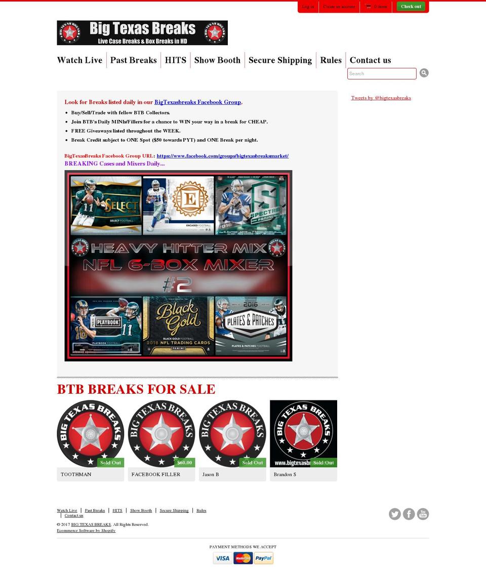 bigtexasbreaks.com shopify website screenshot