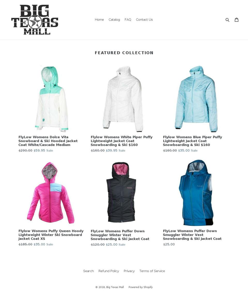 bigtexasmall.com shopify website screenshot
