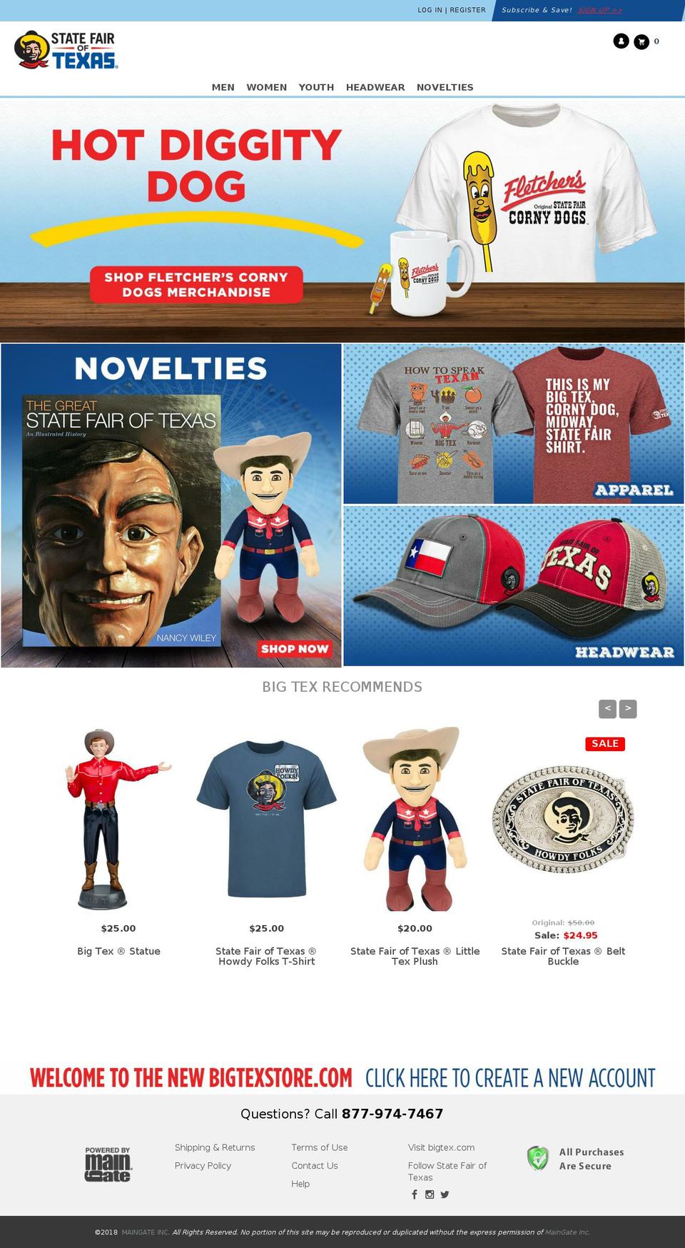 state-fair-of-texas Shopify theme site example bigtexstore.com