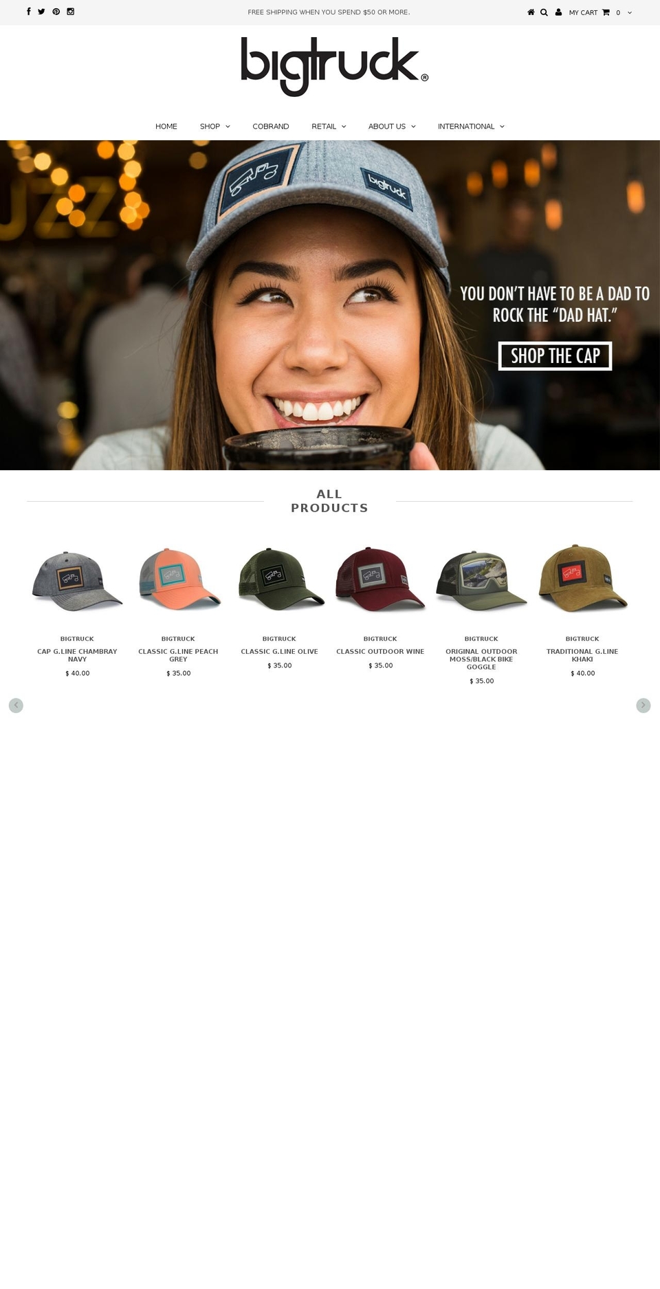 bigtruck.com shopify website screenshot