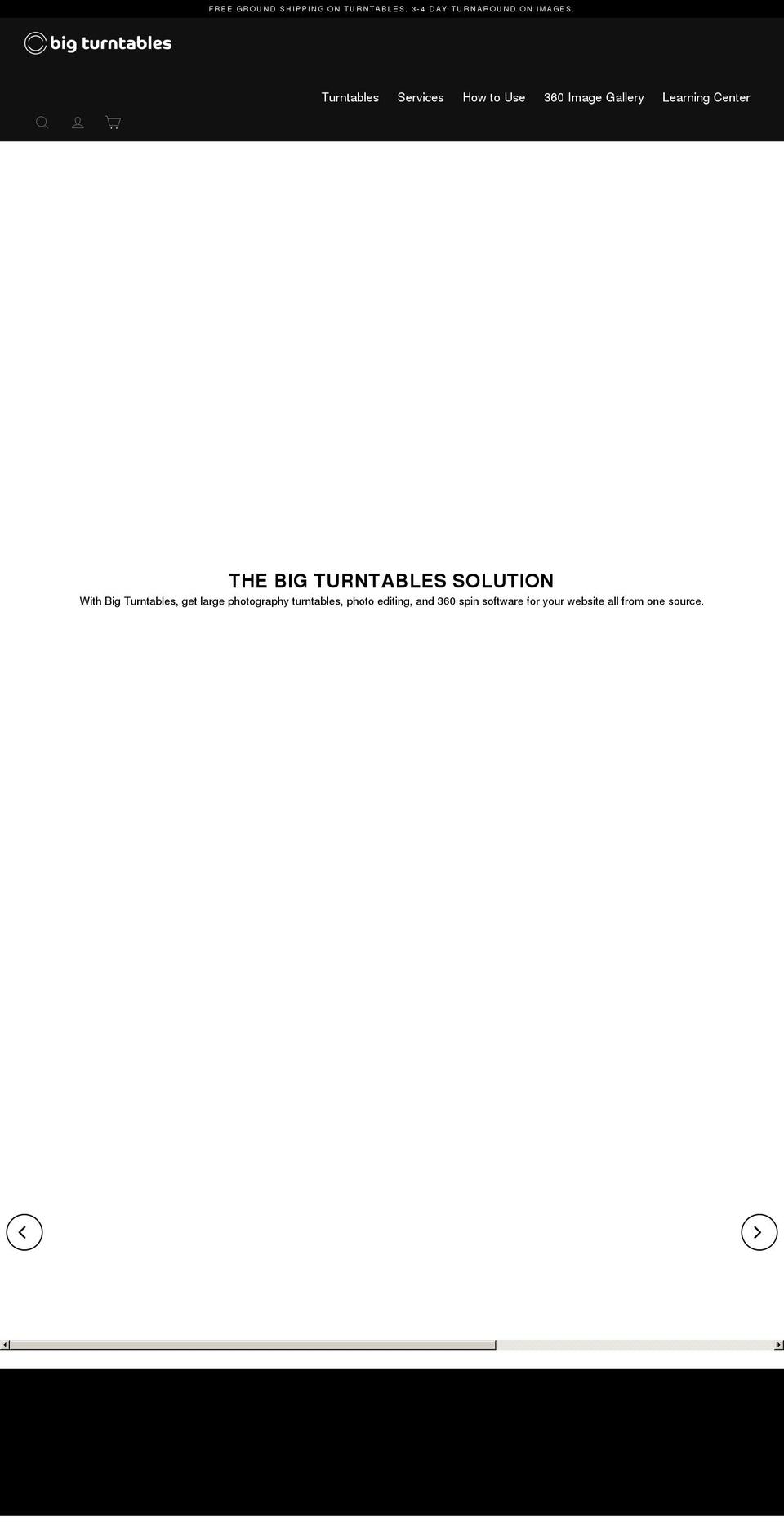 bigturntables.com shopify website screenshot