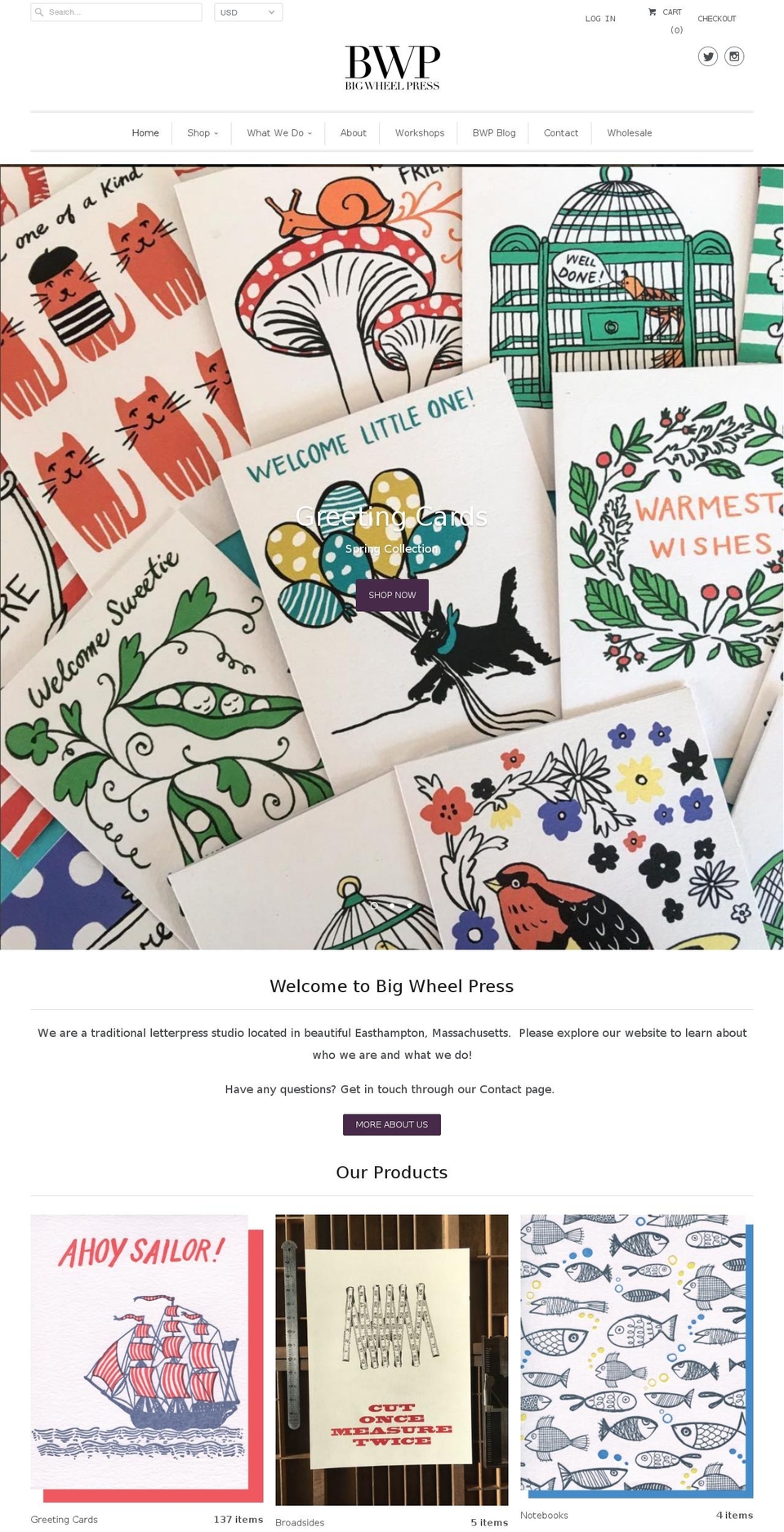 bigwheelpress.com shopify website screenshot