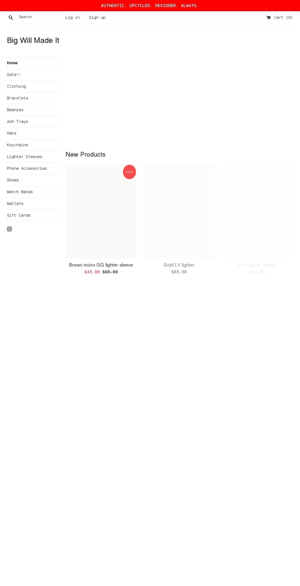 bigwillmadeit.com shopify website screenshot
