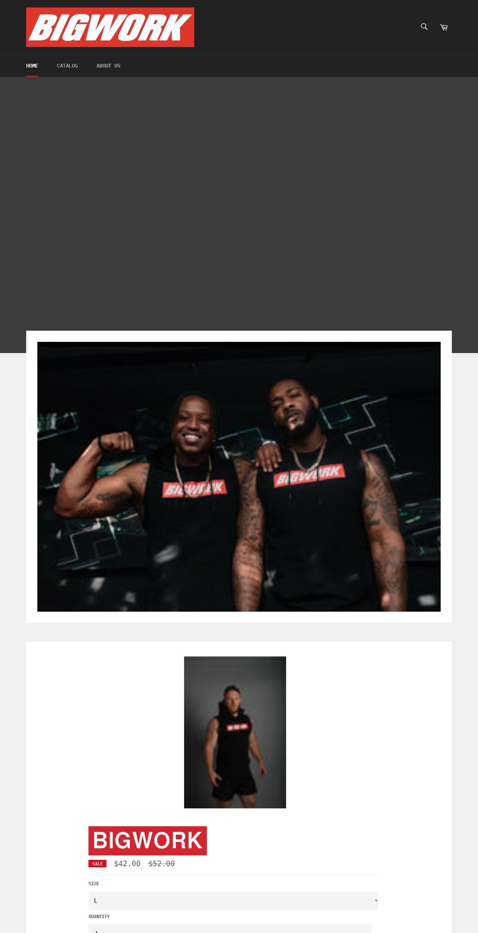 bigworkofficial.com shopify website screenshot