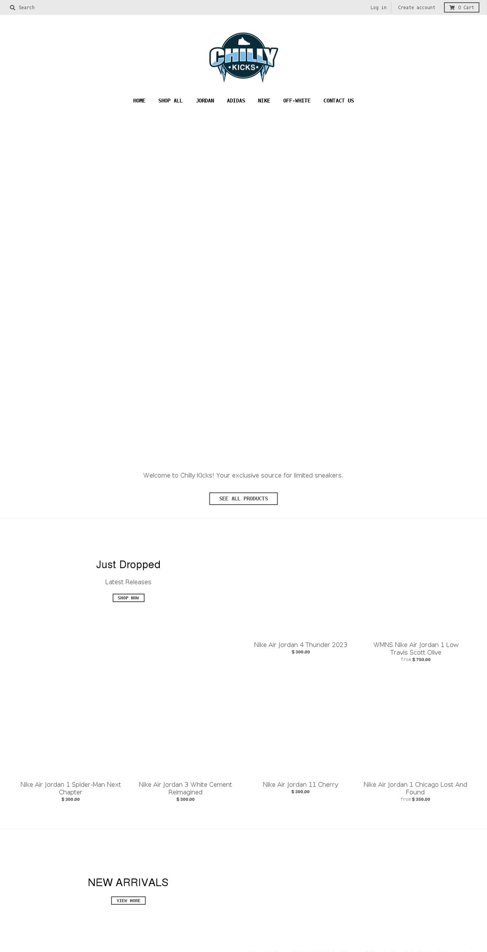 bigzkicks.com — Shopify storefront screenshot