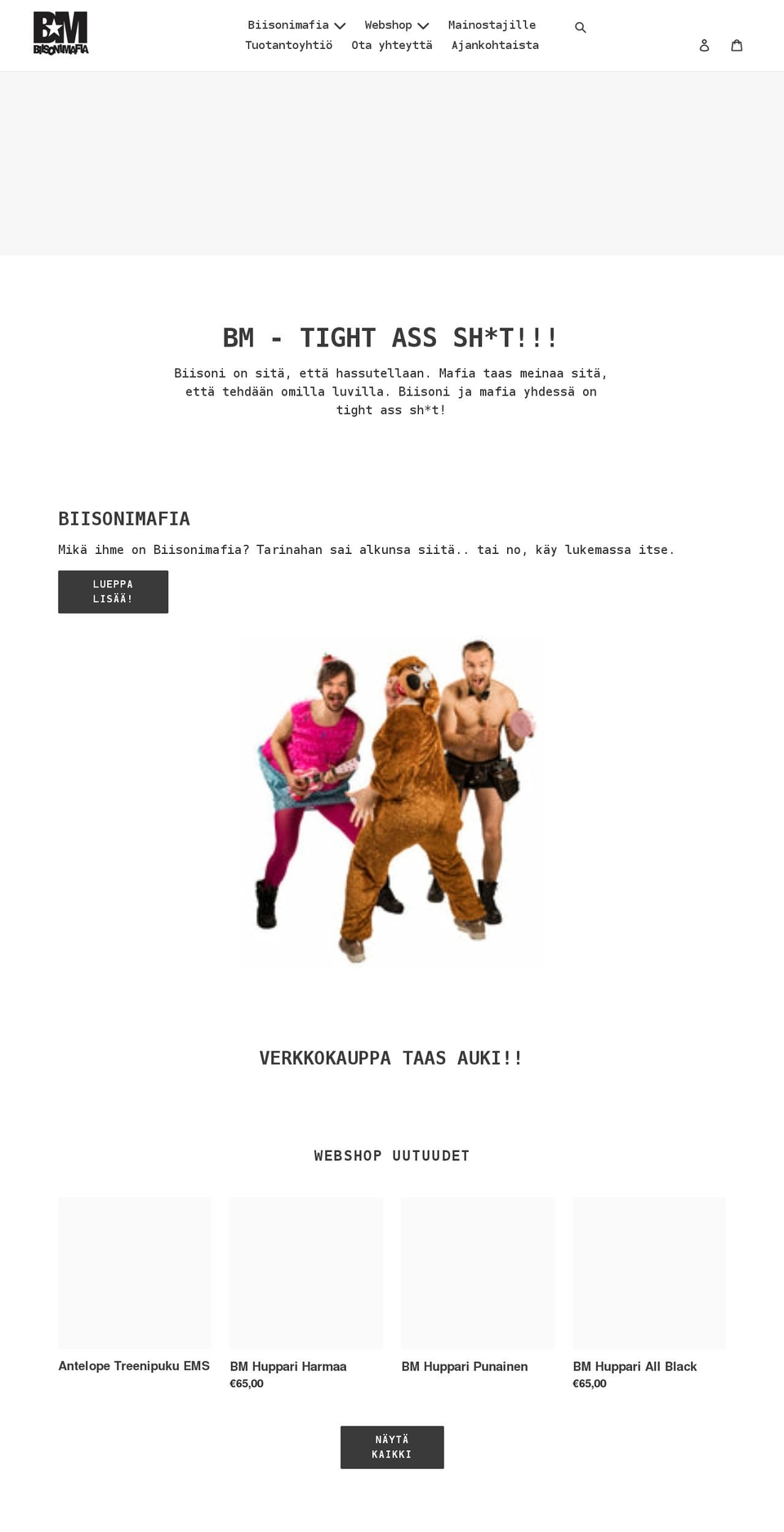 biisonimafia.net shopify website screenshot