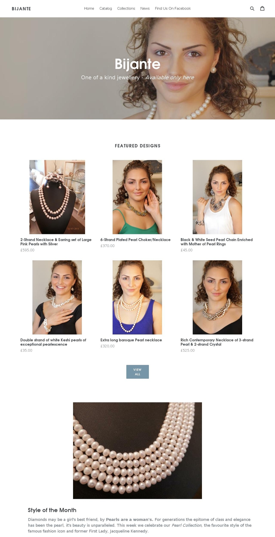 bijante.com — Shopify storefront screenshot