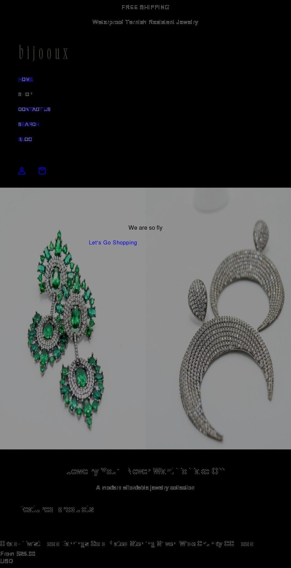 bijooux.com shopify website screenshot