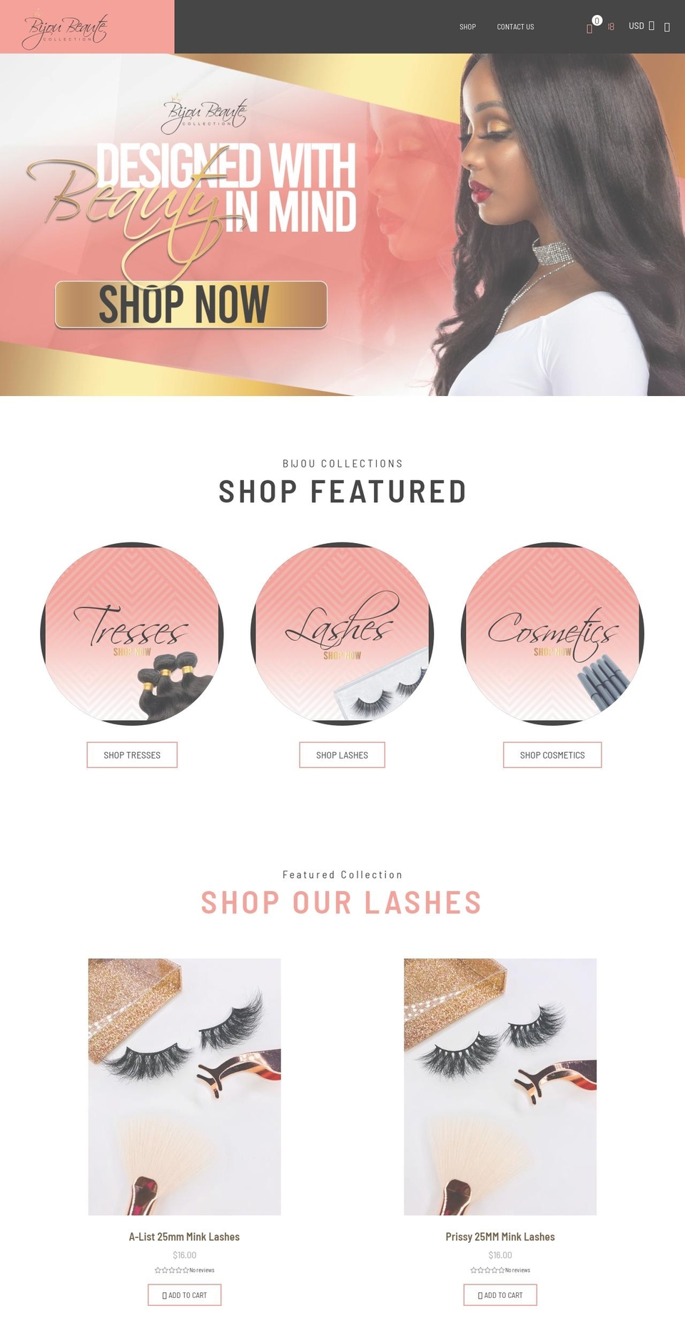 bijoubeautecollection.com — Shopify storefront screenshot
