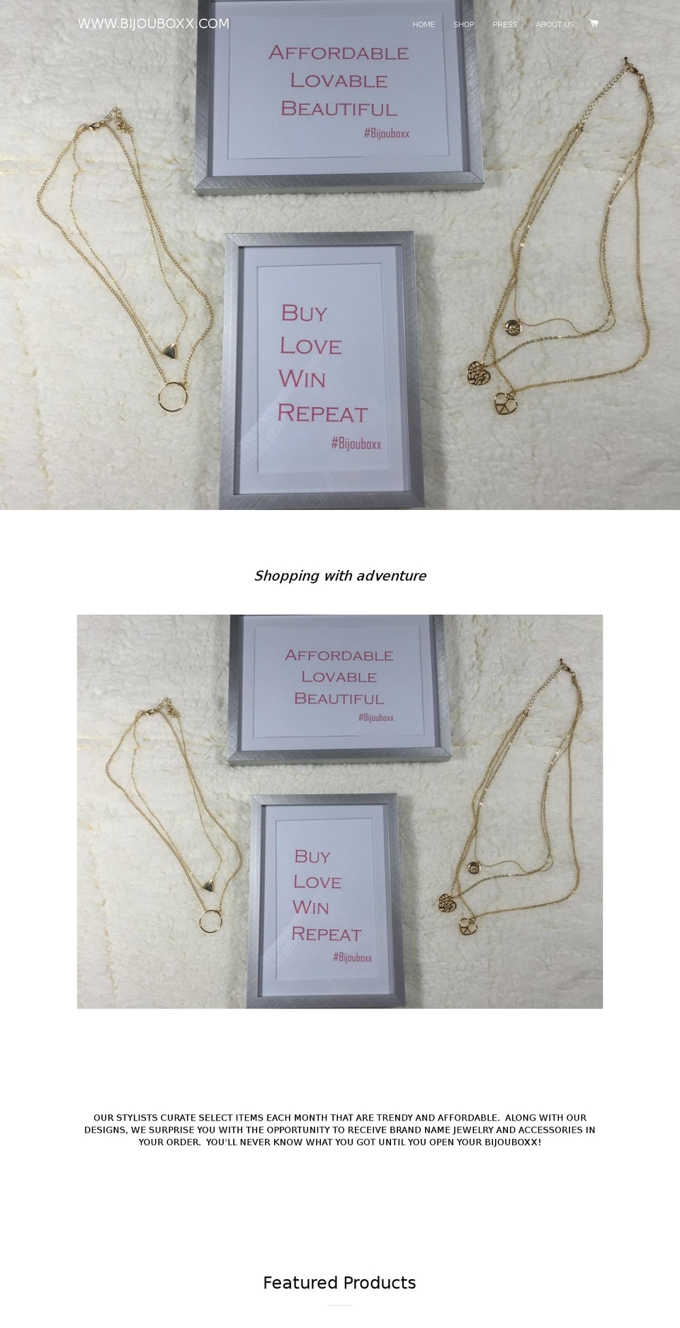 bijouboxx.com shopify website screenshot