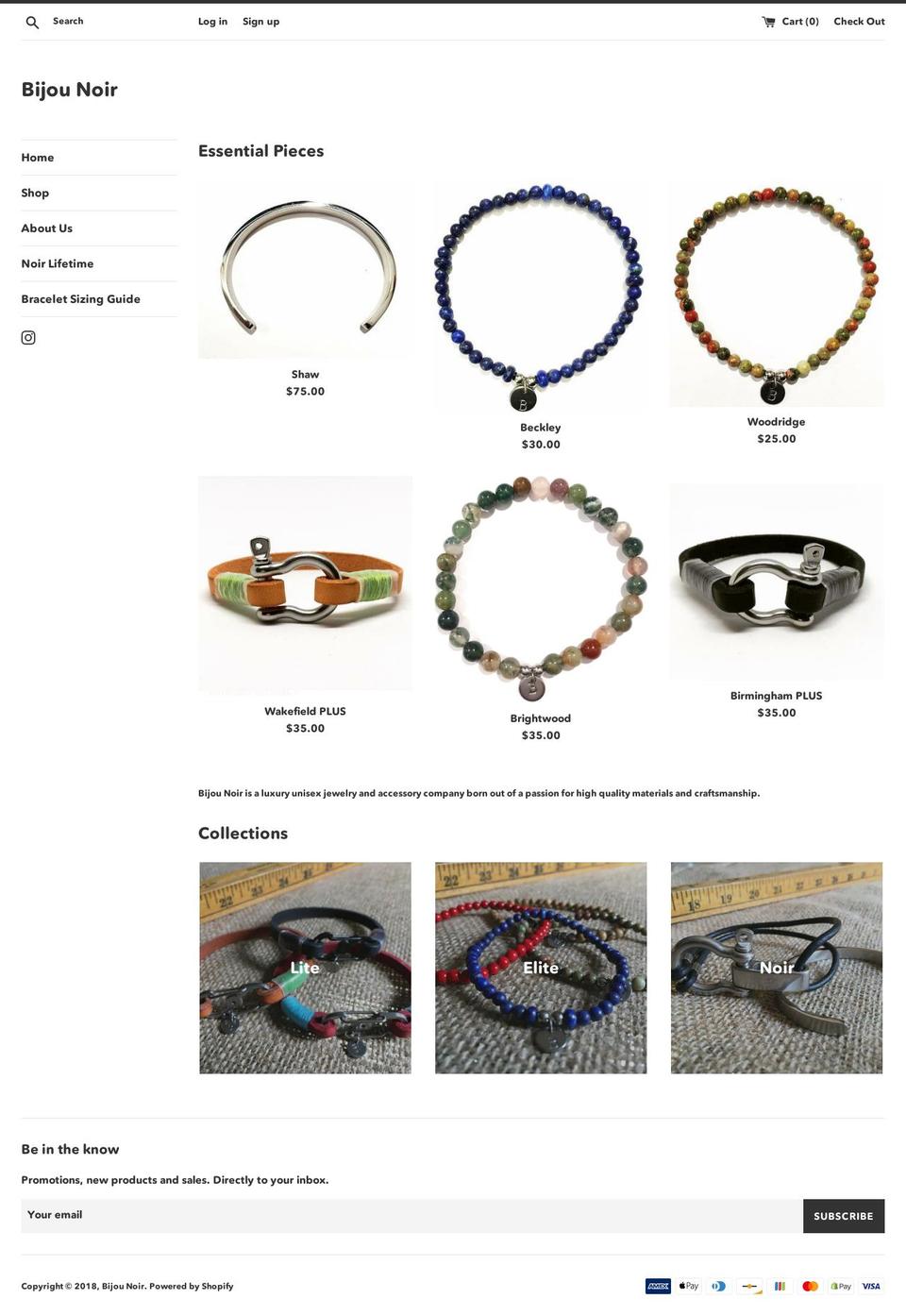 bijounoir.net shopify website screenshot