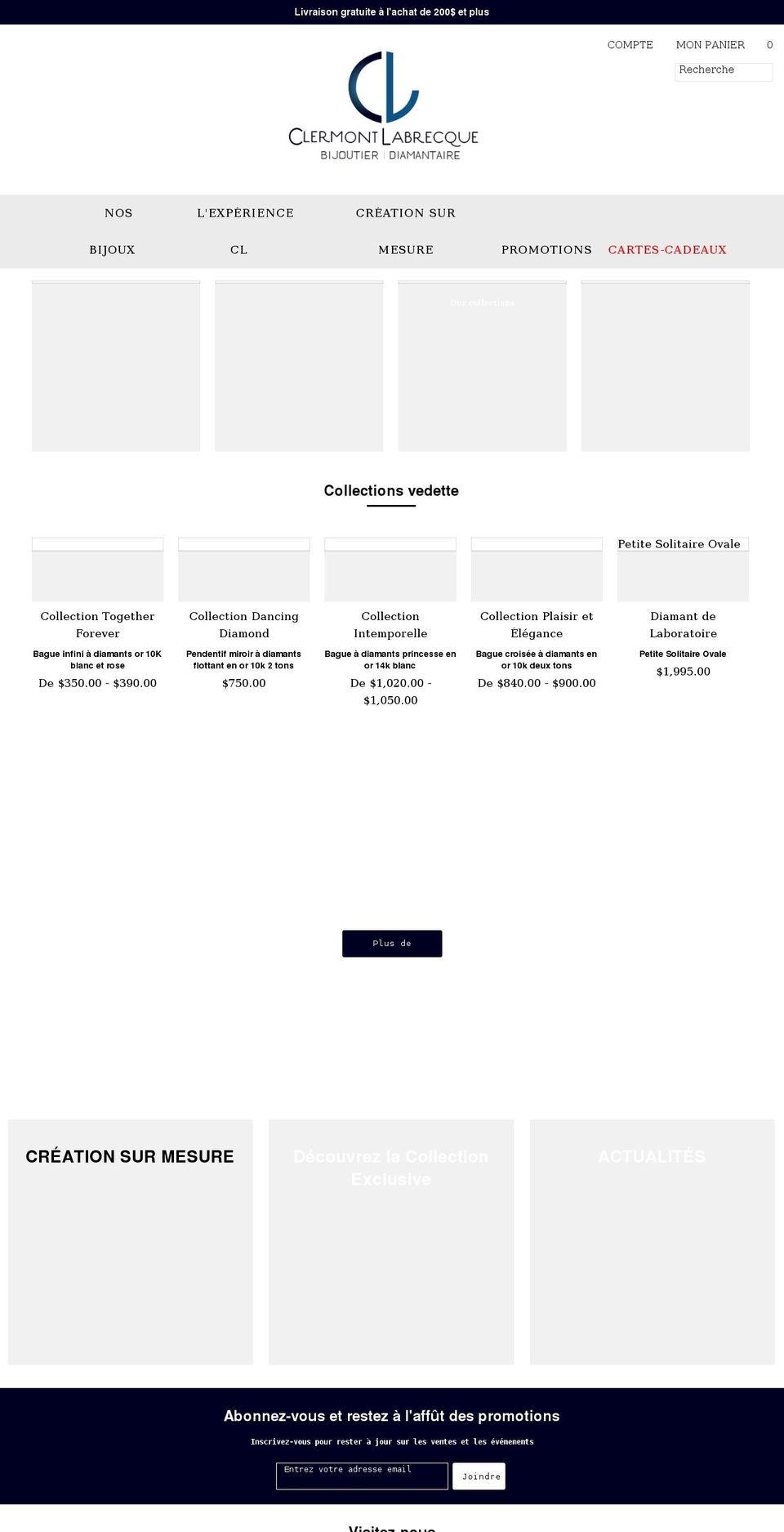 bijouterieclermontlabrecque.com shopify website screenshot