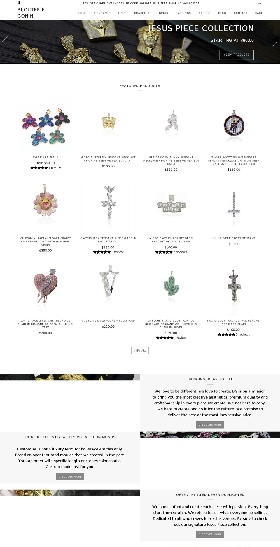 bijouteriegonin.com shopify website screenshot