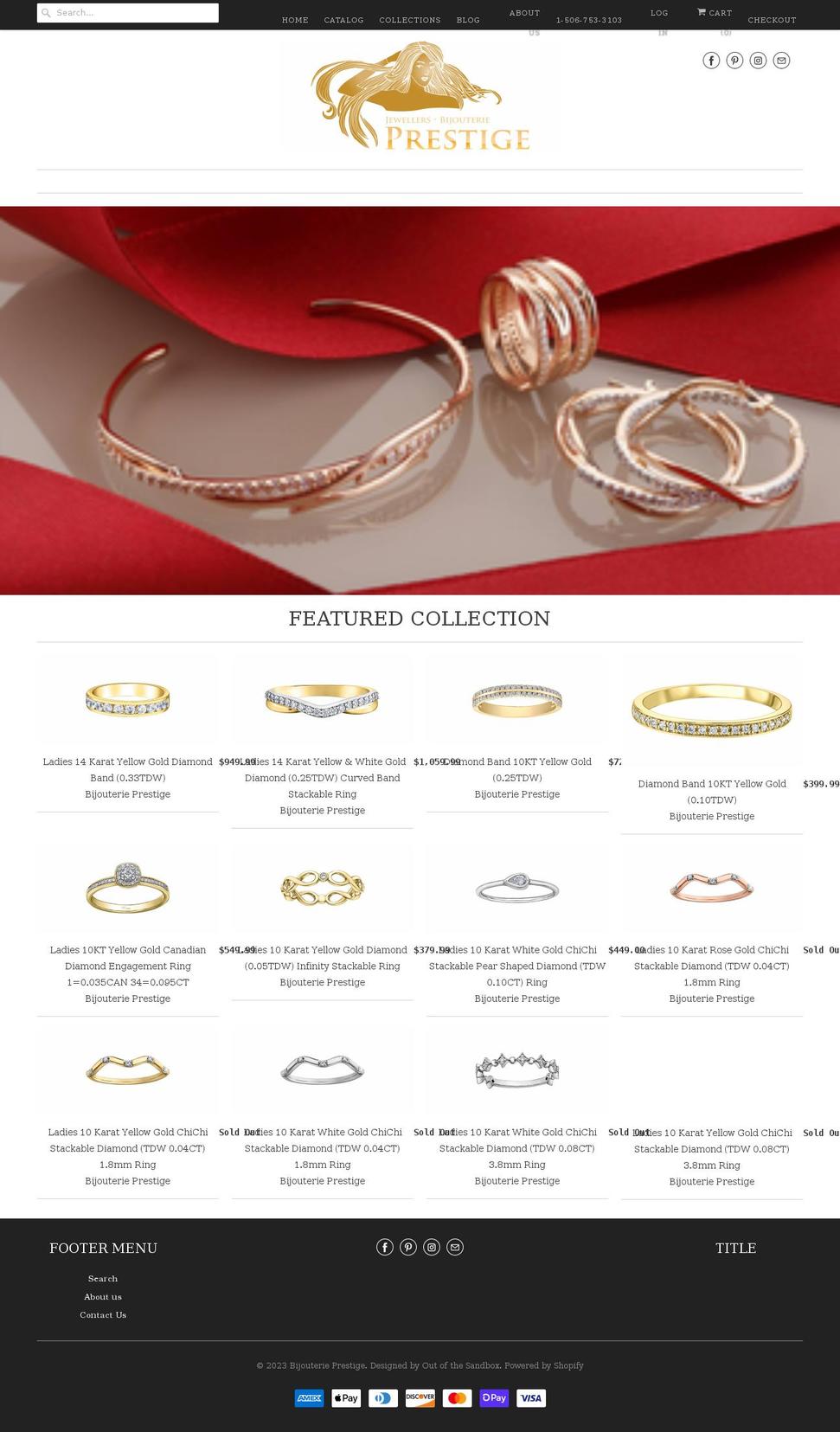 bijouterieprestige.ca shopify website screenshot