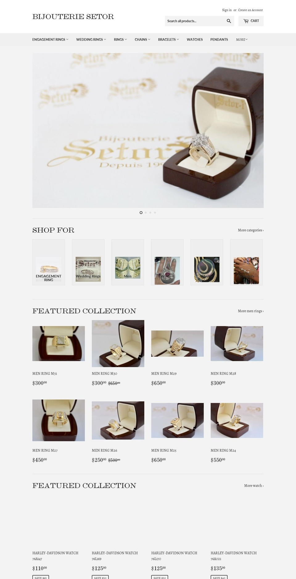bijouteriesetor.com shopify website screenshot