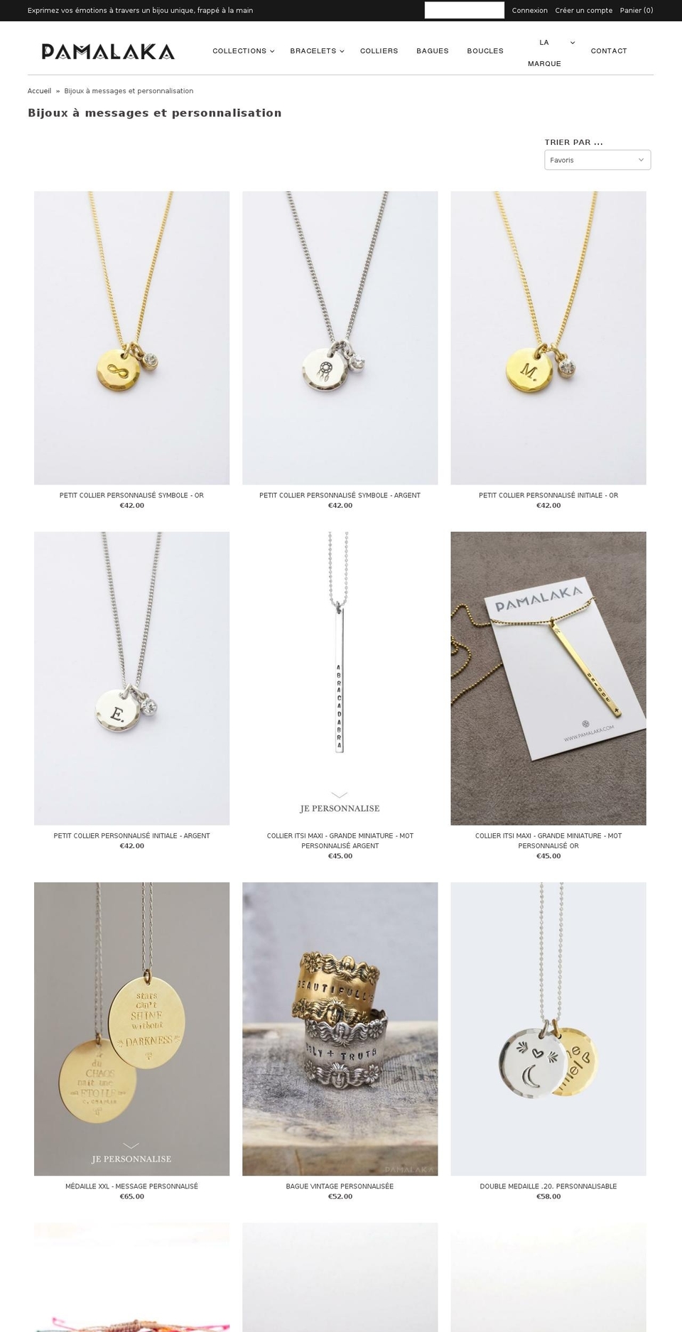 bijoux-a-message.com — Shopify storefront screenshot