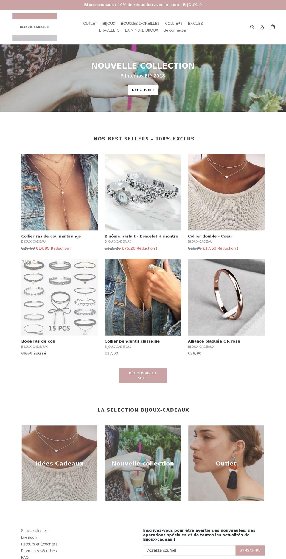 bijoux-cadeaux.fr shopify website screenshot