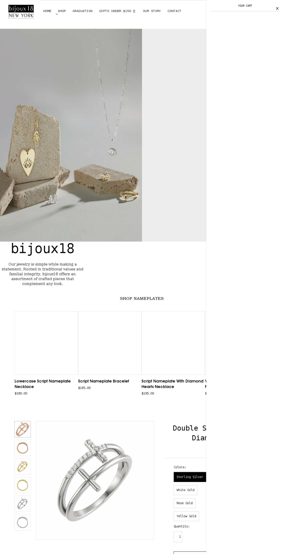 bijoux18.com shopify website screenshot