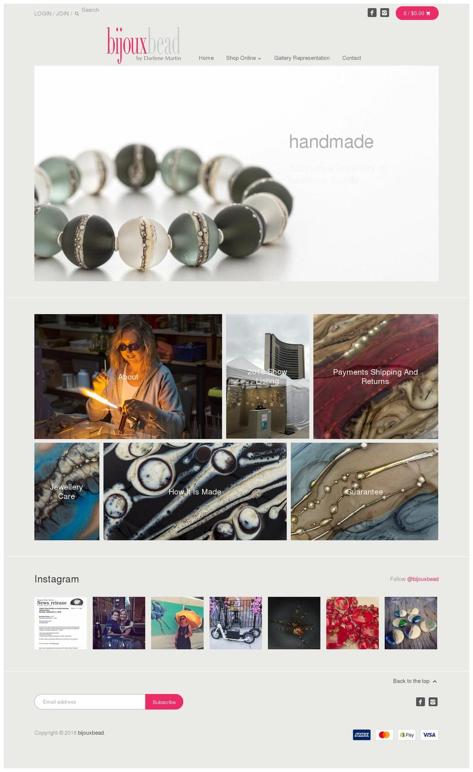 bijouxbead.com shopify website screenshot