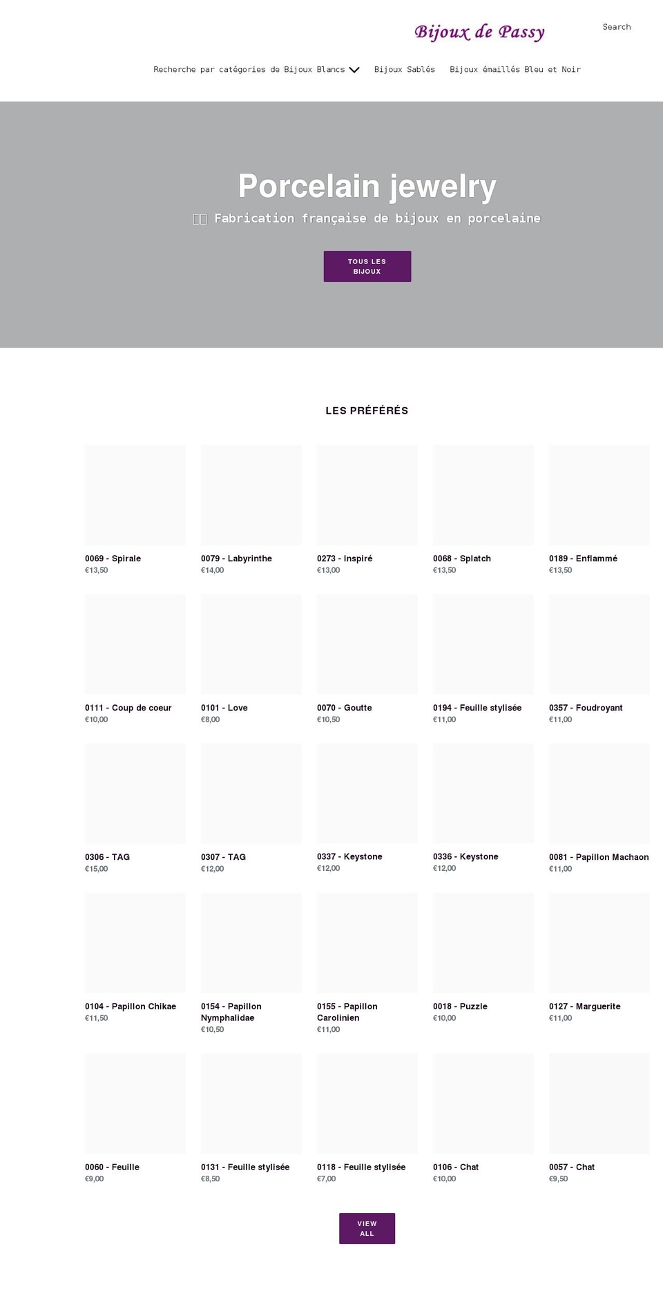 bijouxdepassy.com shopify website screenshot