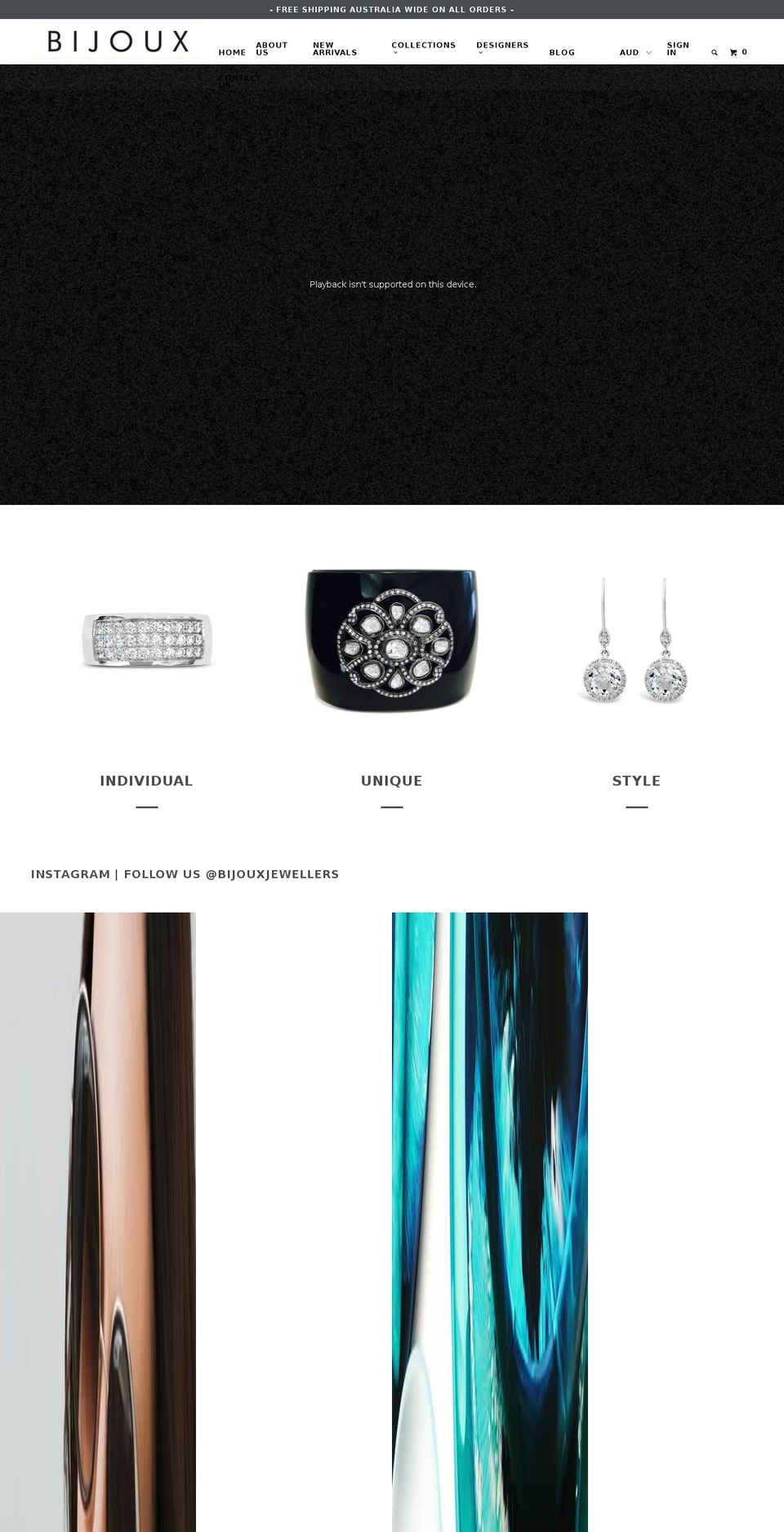 bijouxjewellers.com shopify website screenshot