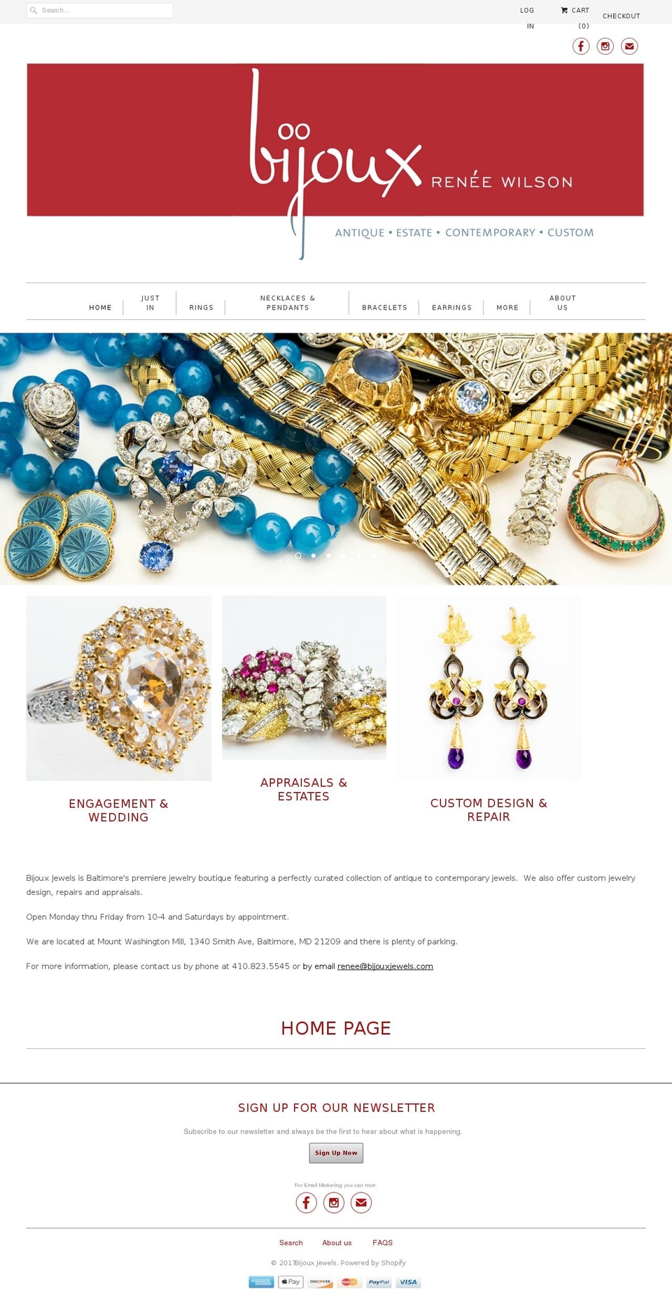 bijouxjewels.com shopify website screenshot