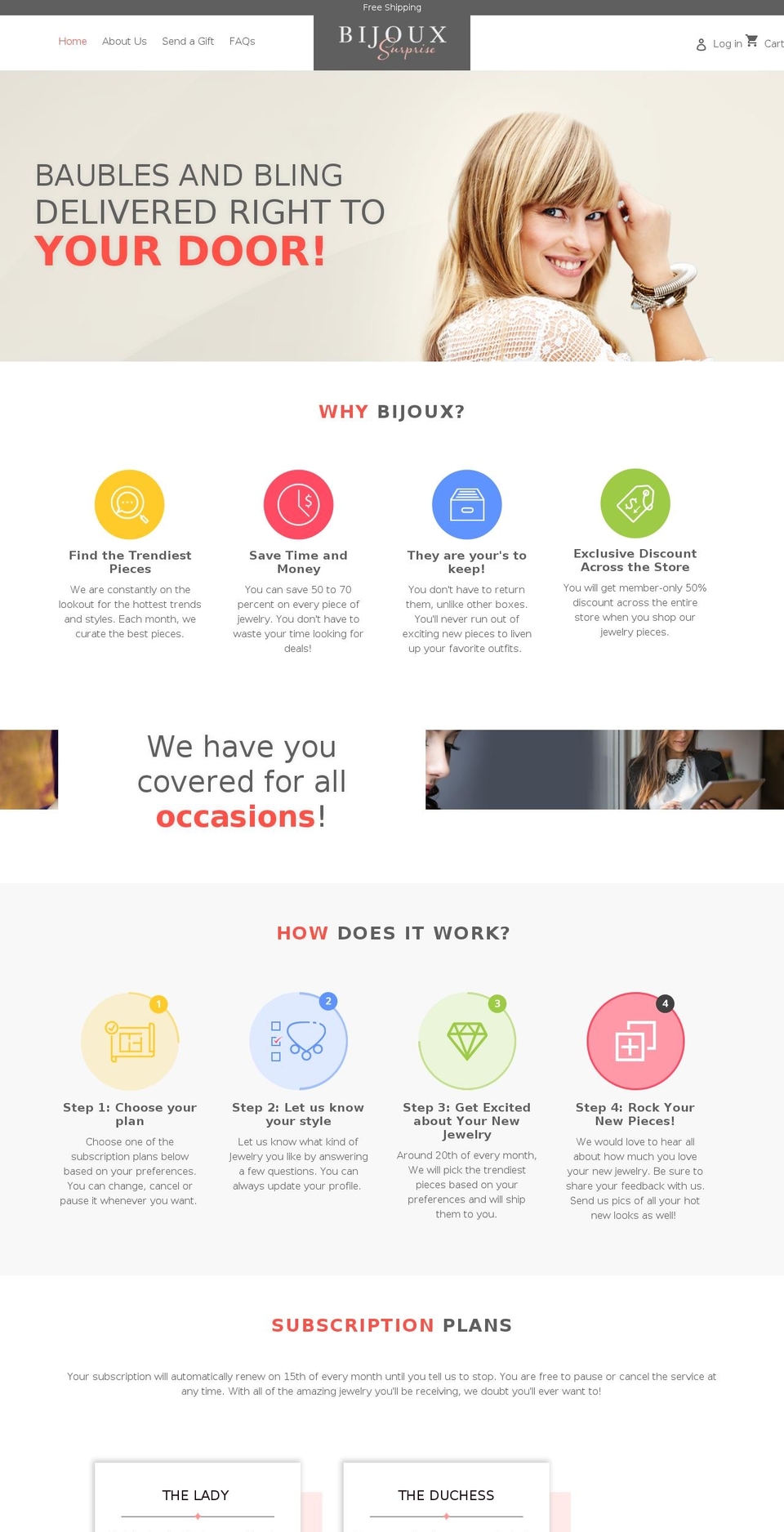bijouxsurprise.com — Shopify storefront screenshot