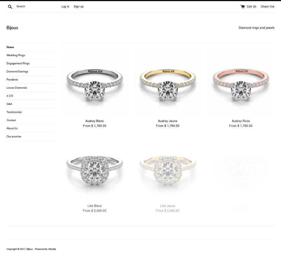bijouxus.com shopify website screenshot