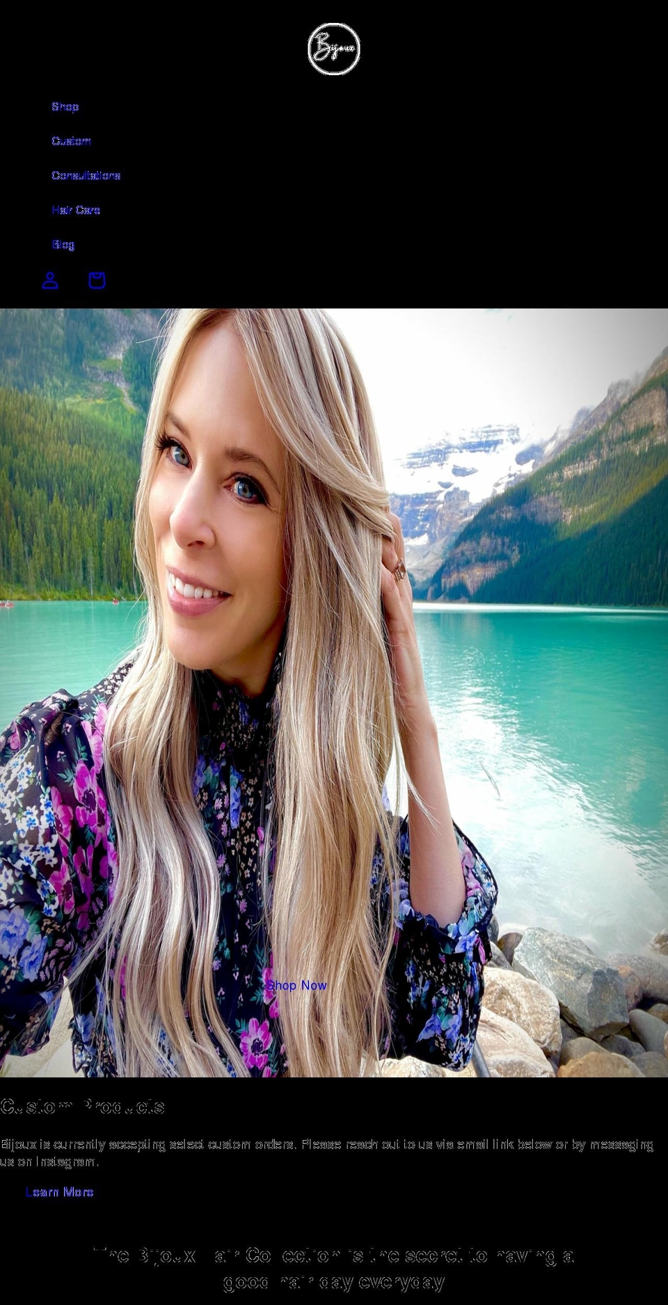 bijouxwigs.com shopify website screenshot