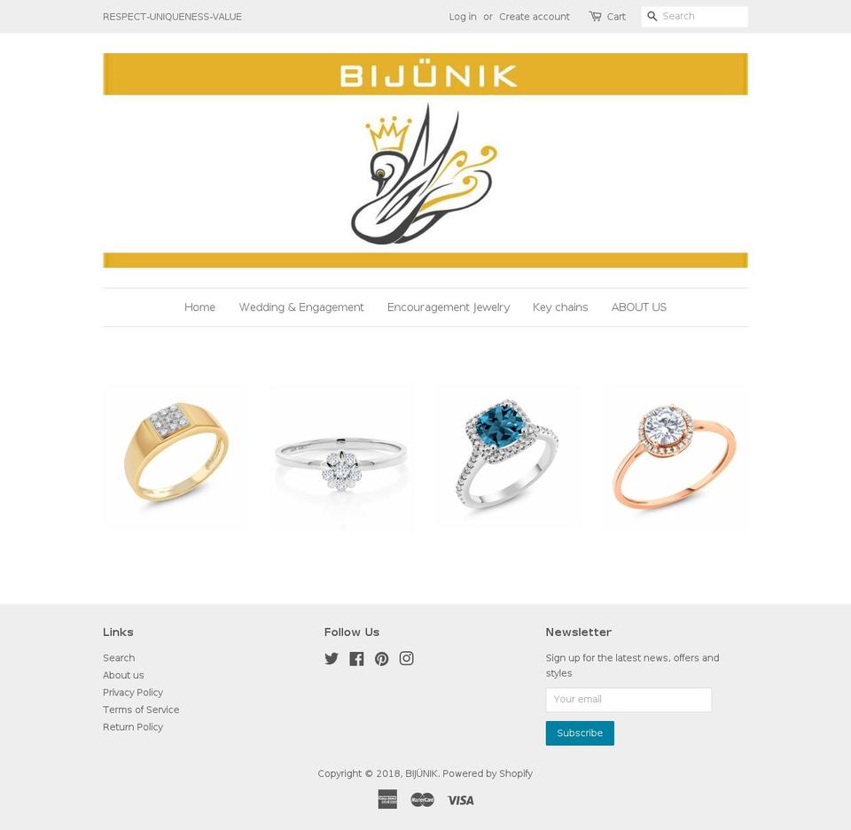 bijunikcreation.com — Shopify storefront screenshot