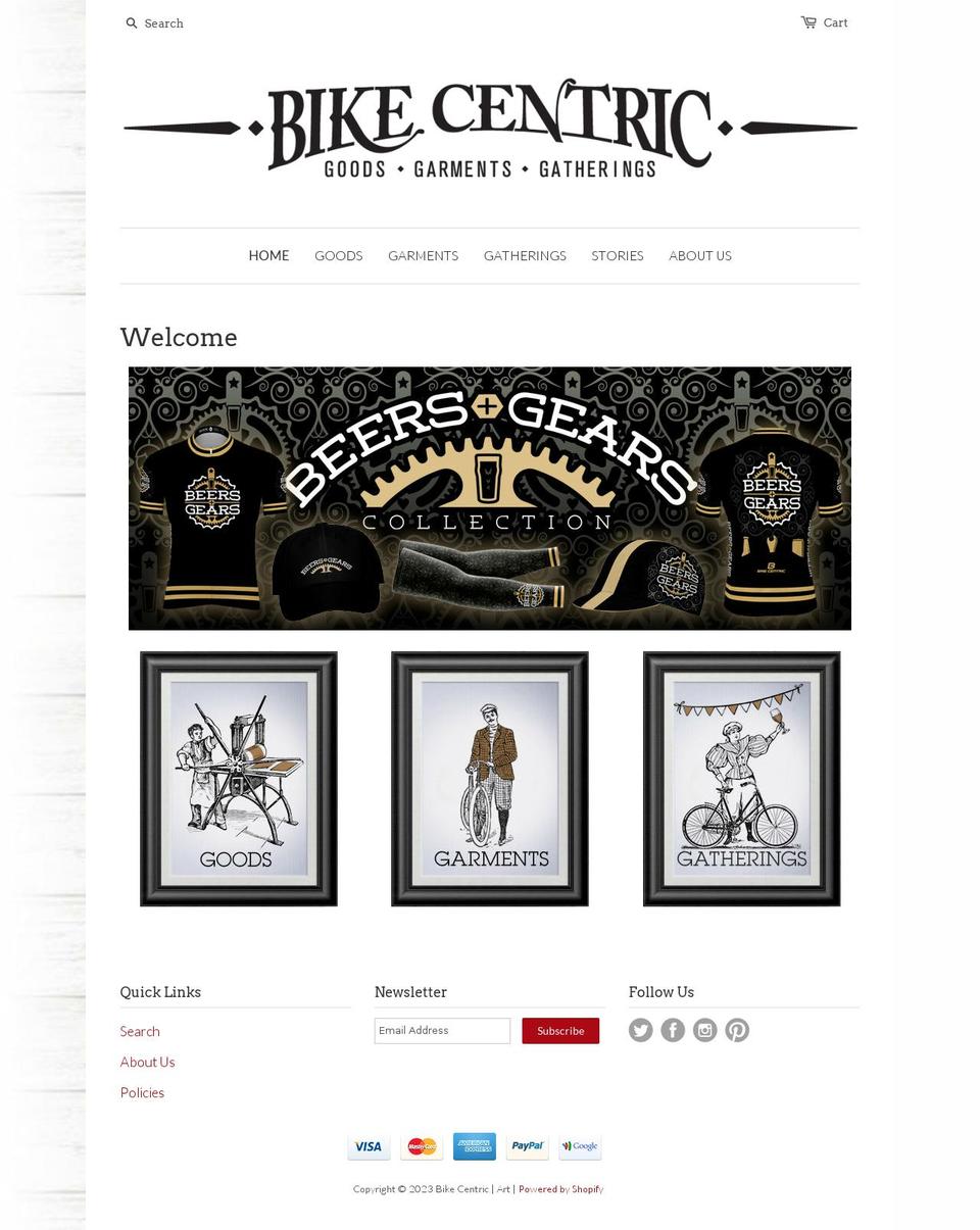 bike-centric-art.myshopify.com — Shopify storefront screenshot