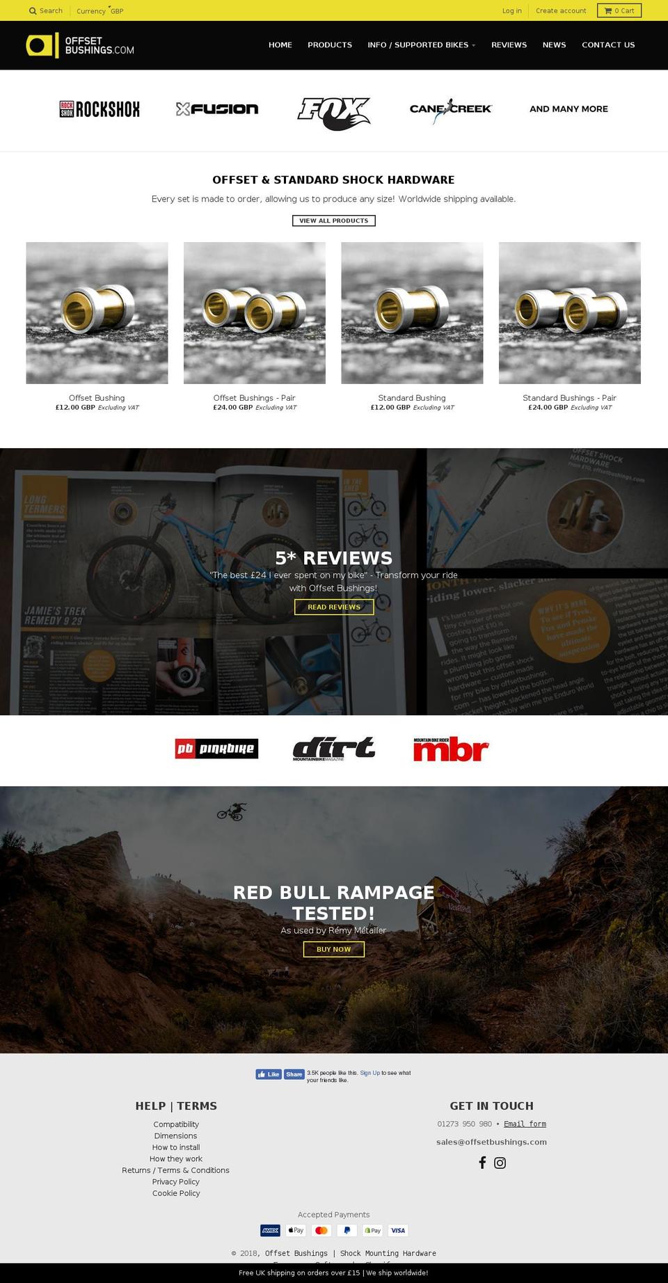 Offset Bushings V3 - District Shopify theme site example bikebushings.com