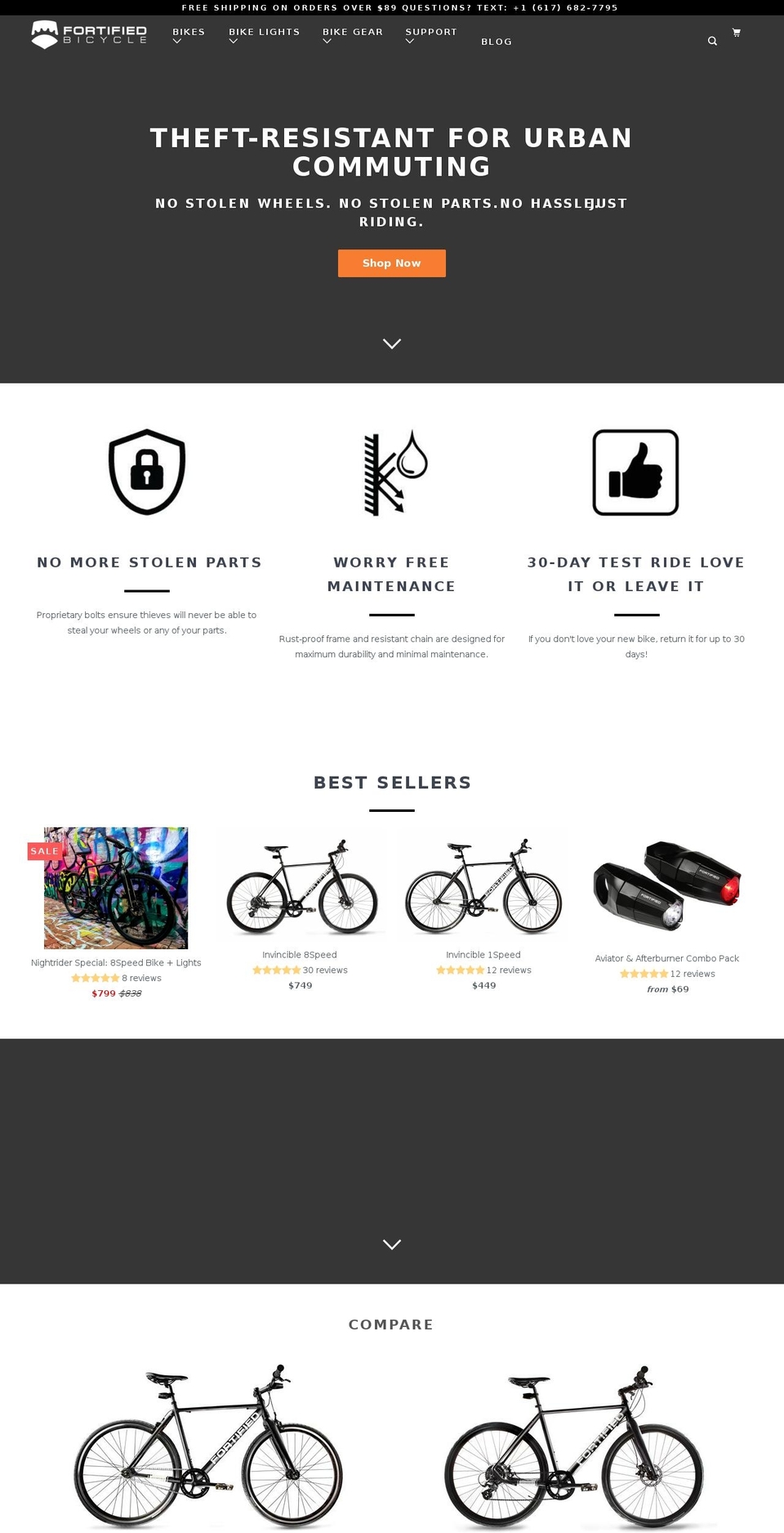 bikefortified.com — Shopify storefront screenshot