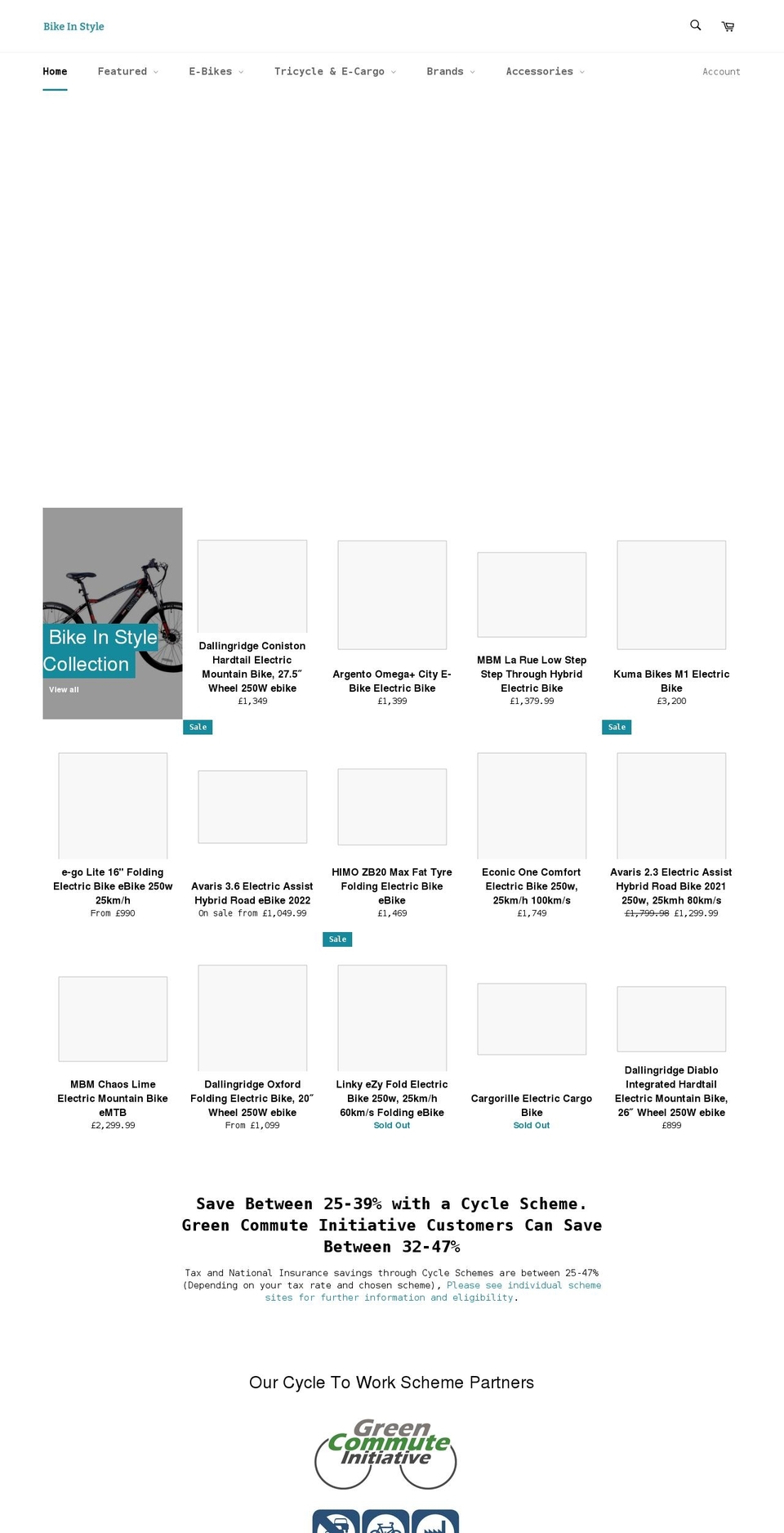bikeinstyle.co.uk shopify website screenshot