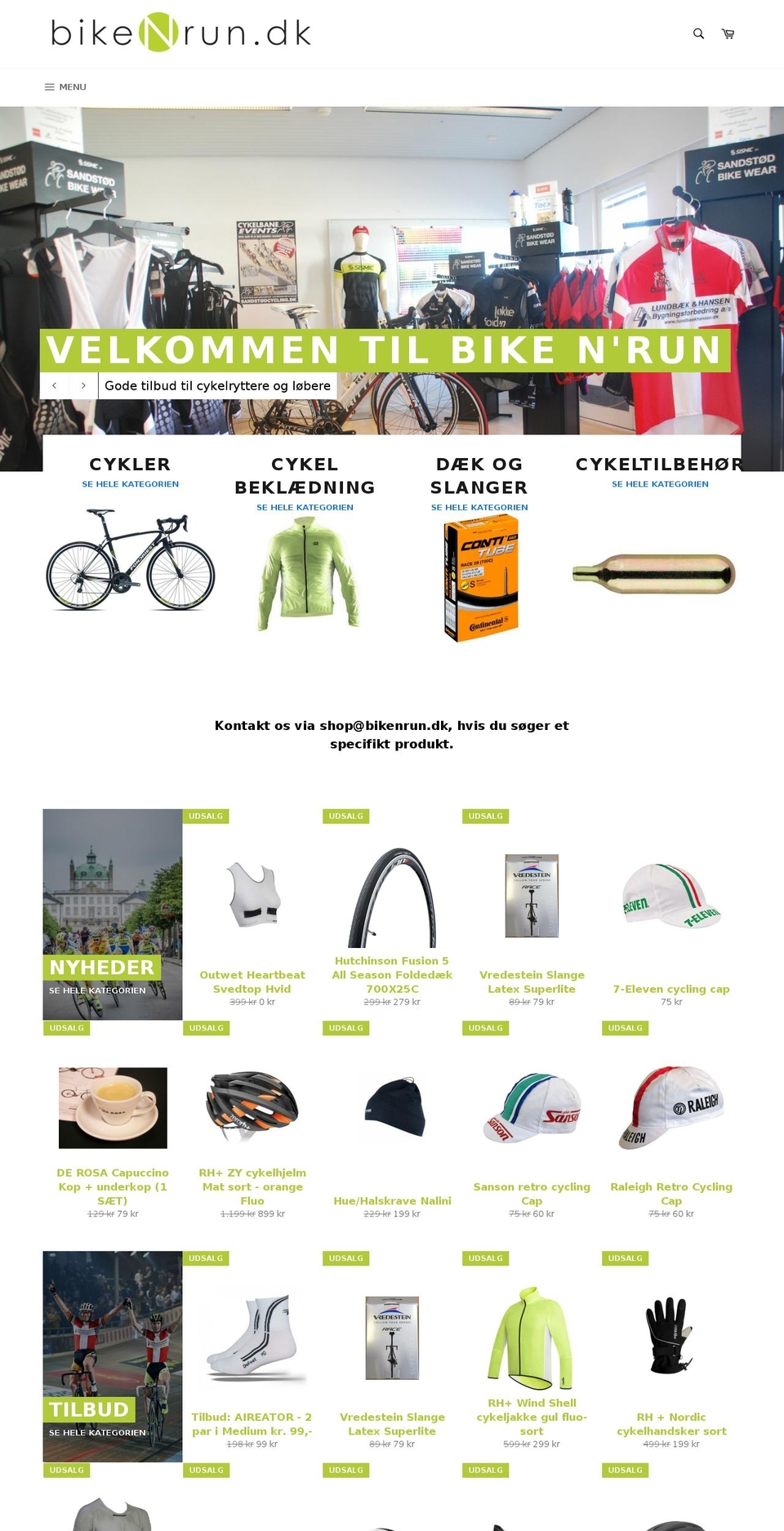 bikenrun.dk shopify website screenshot