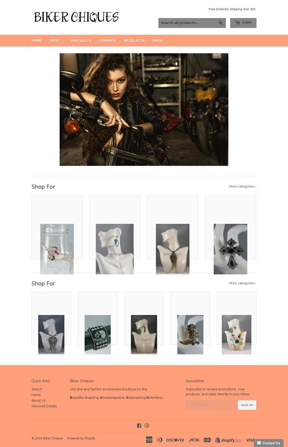 bikerchiques.com — Shopify storefront screenshot
