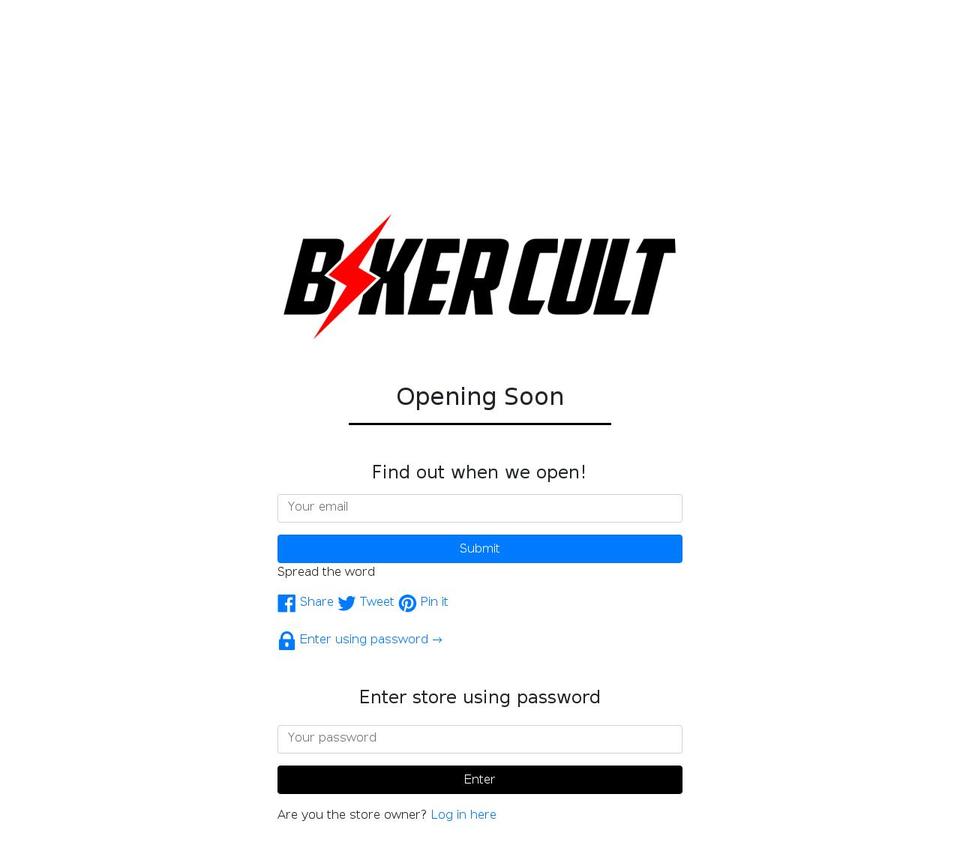 bikercult.com shopify website screenshot