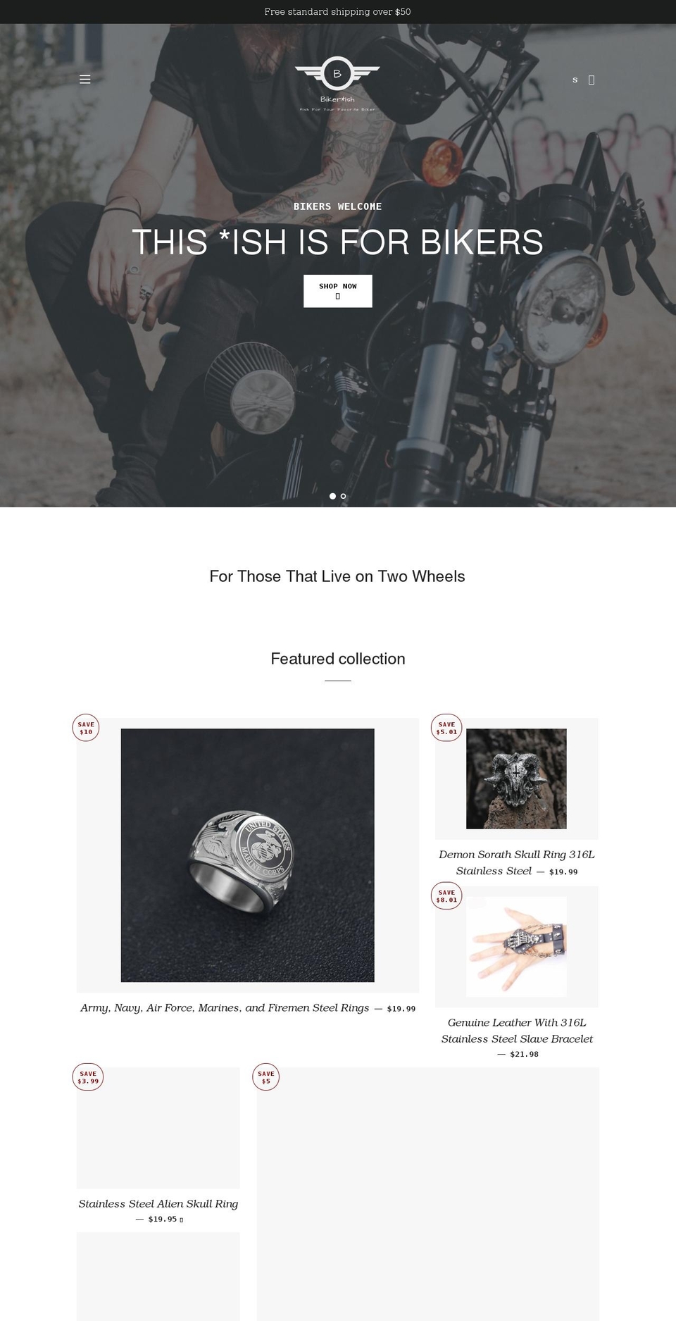bikerish.com shopify website screenshot