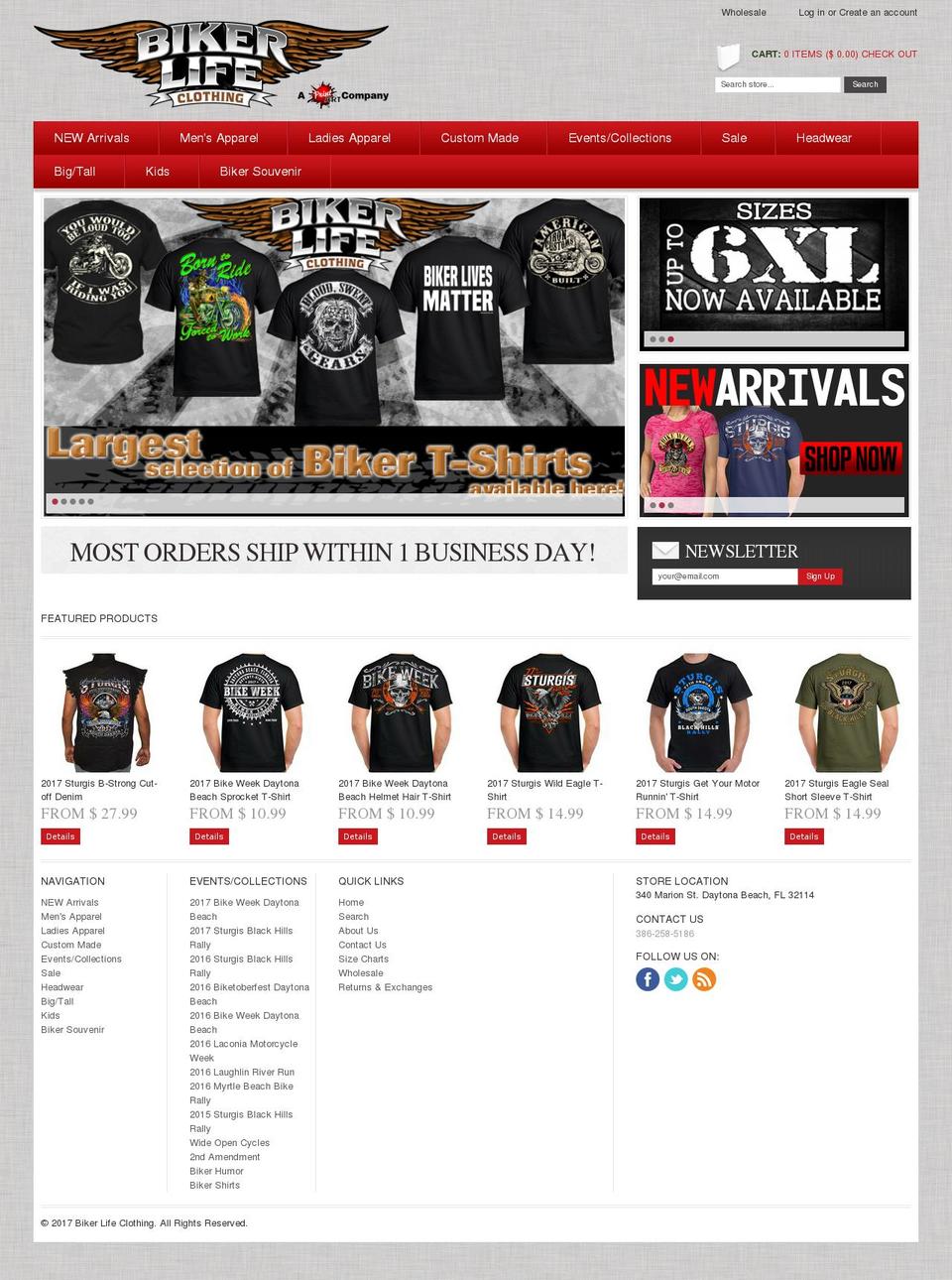 bikerlifeusa.com shopify website screenshot