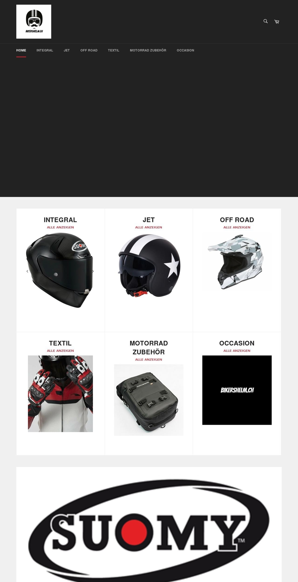 bikershelm.ch shopify website screenshot