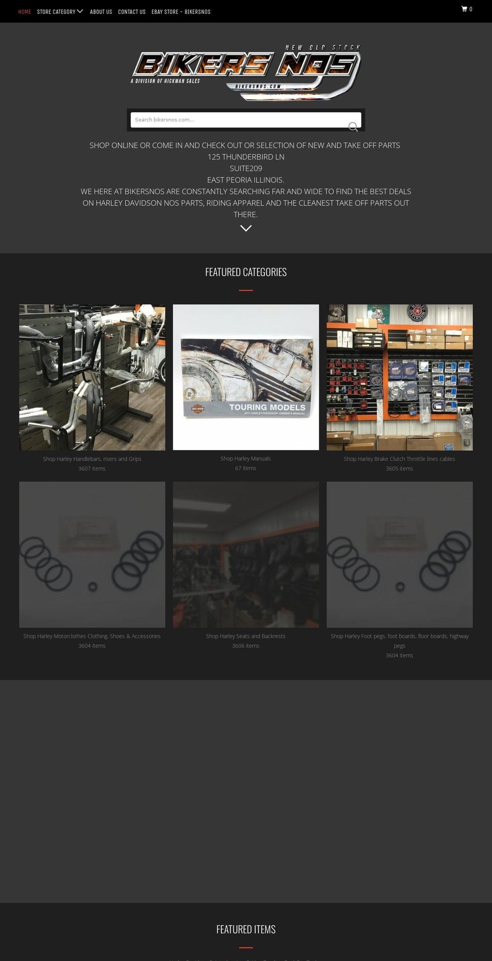 bikersnos.com shopify website screenshot