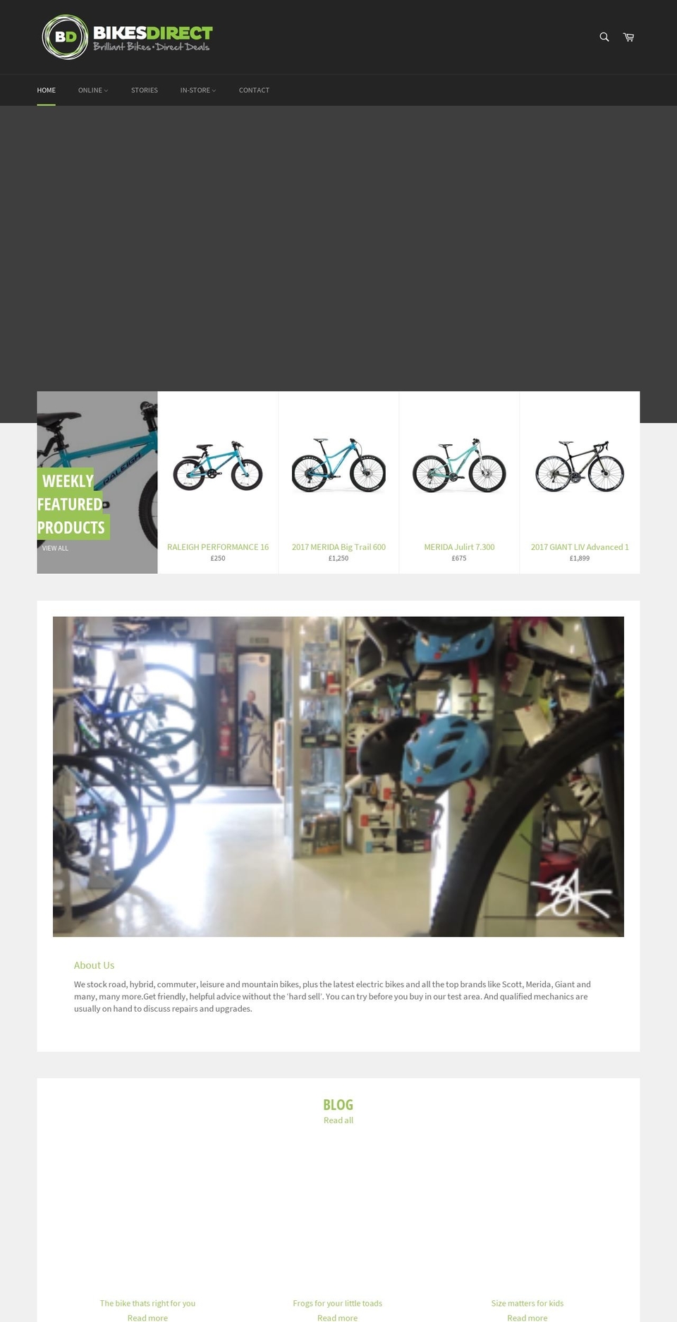 bikeshopsurrey.com — Shopify storefront screenshot