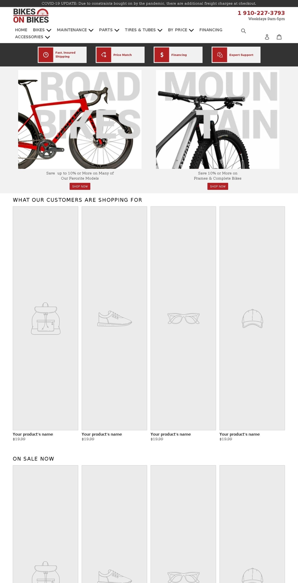 Dsl-theme-v Shopify theme site example bikesonbikes.com