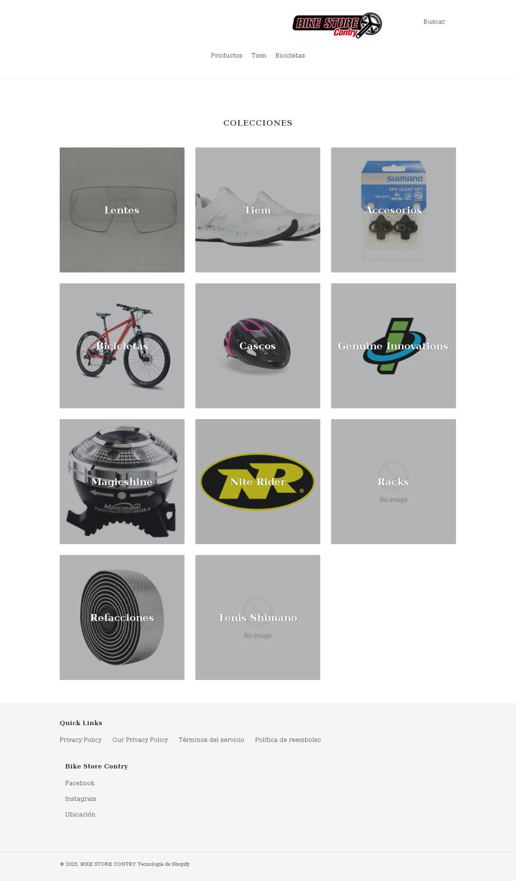 bikestorecontry.com shopify website screenshot